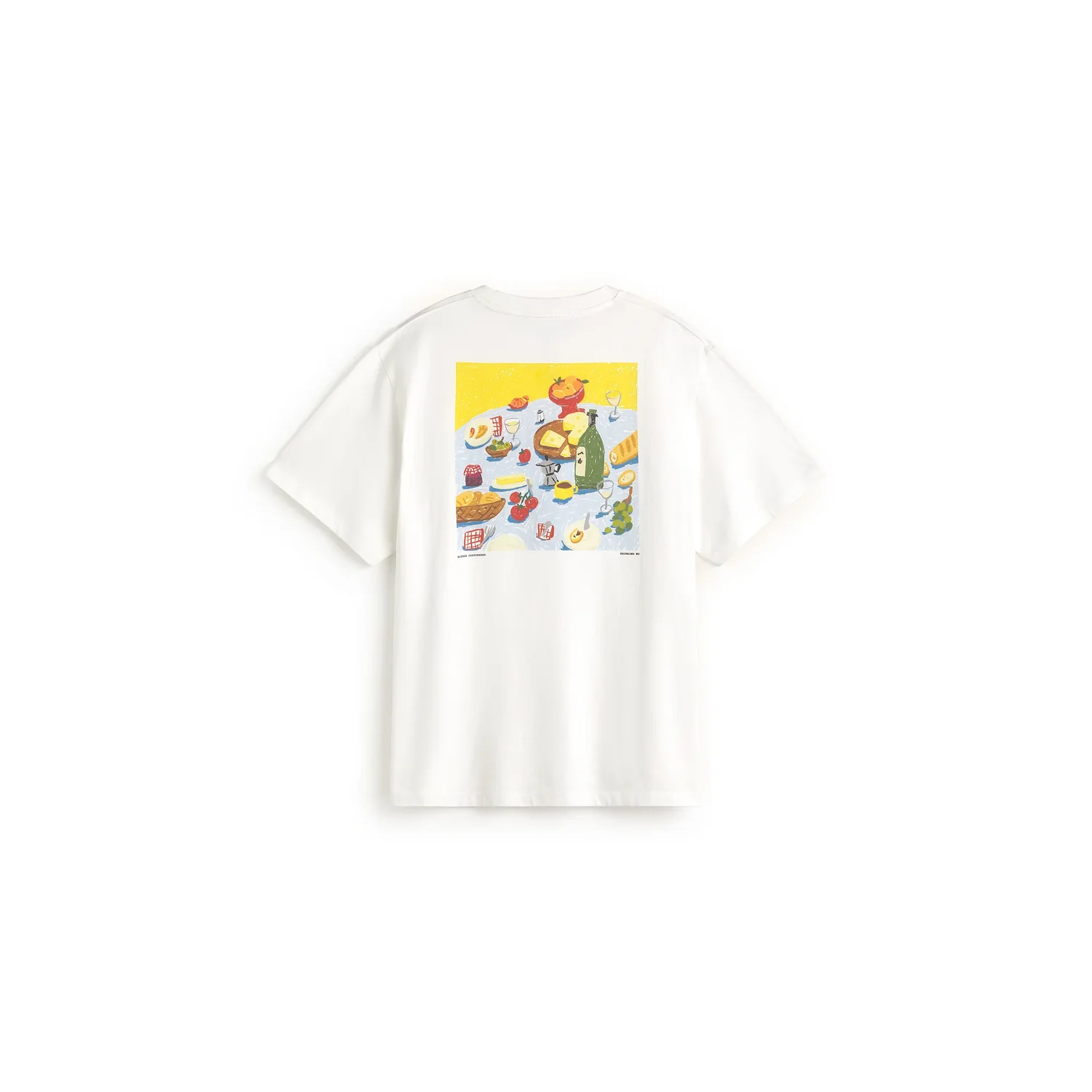 T-Shirt, Kurzarm, Weiß, Rundhalsausschnitt, Grafikprint