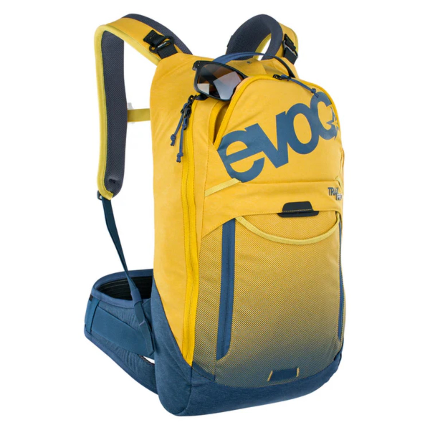Sac à dos, randonnée, jaune, devant en maille, sac de voyage