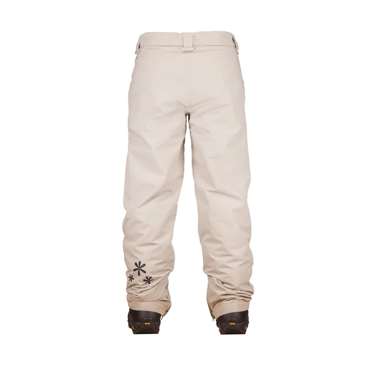 Schneehose, Winterhose, Beinabschlüsse mit Blumen, Beinabschluss-Details, Stehende Bündchen, Snow pants, Beige, Insulated, Floral pattern, Snow boot gaiters