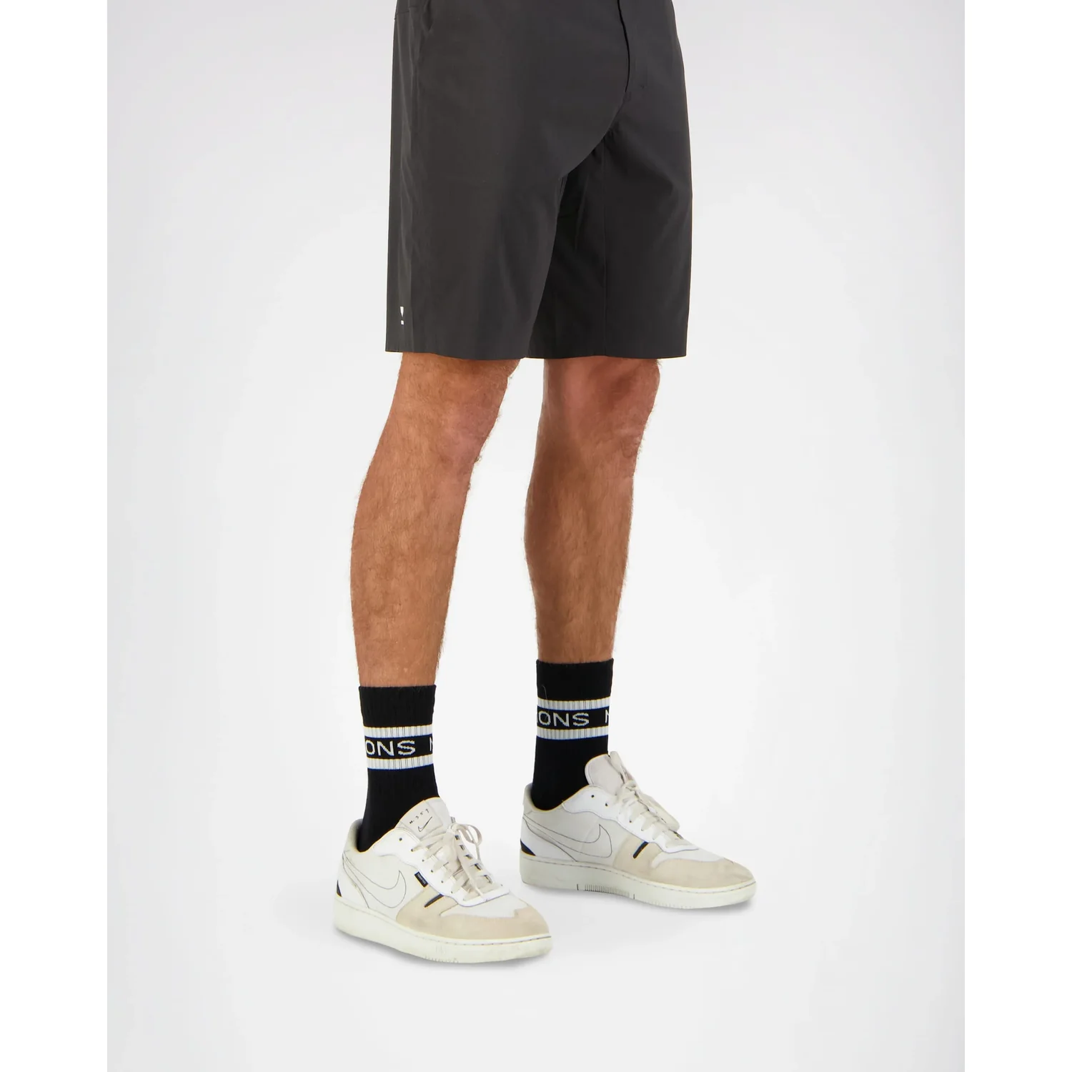 Mons Royale Signature Crew Sock Black White, vue 4