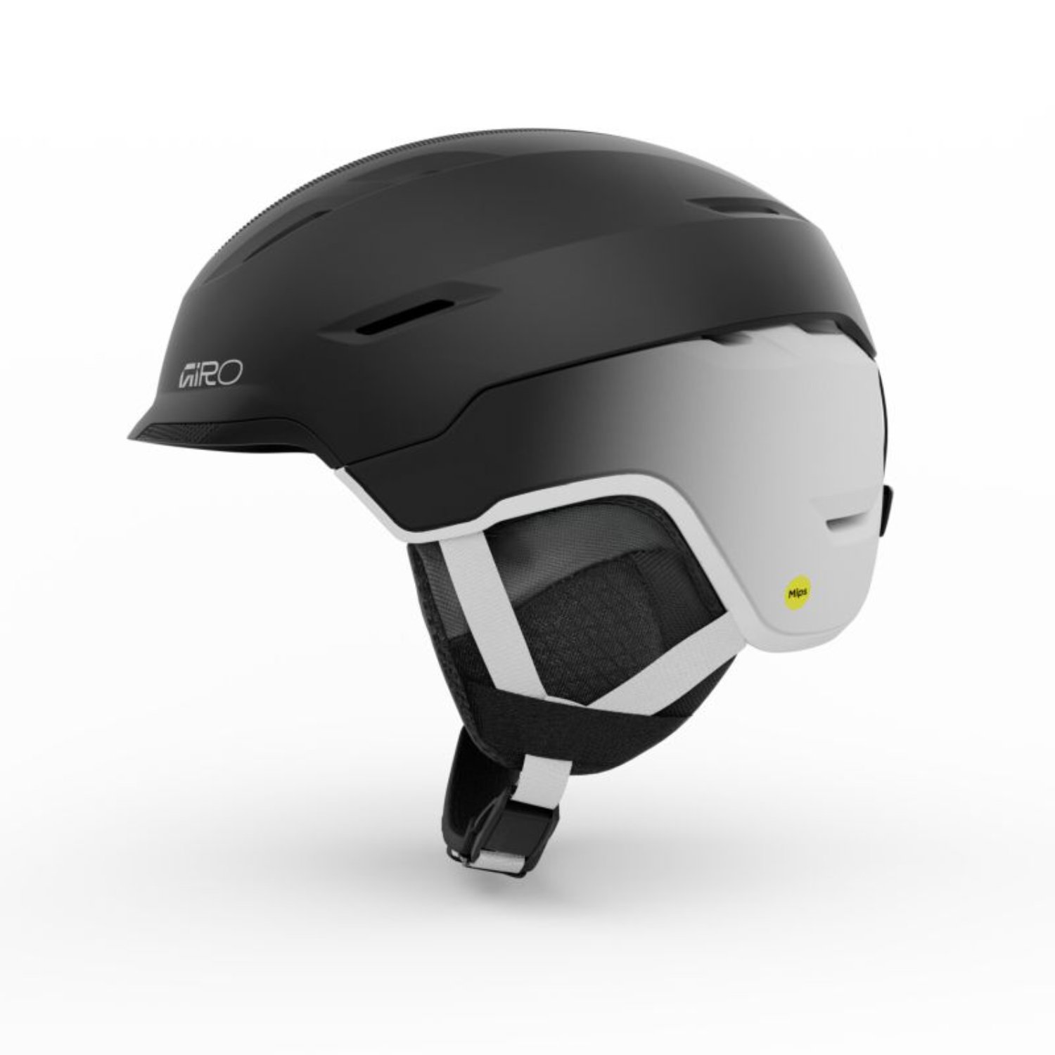 Skisporthelm, Hardshell, Schwarz/Weiß, Kinnschutz, Giro