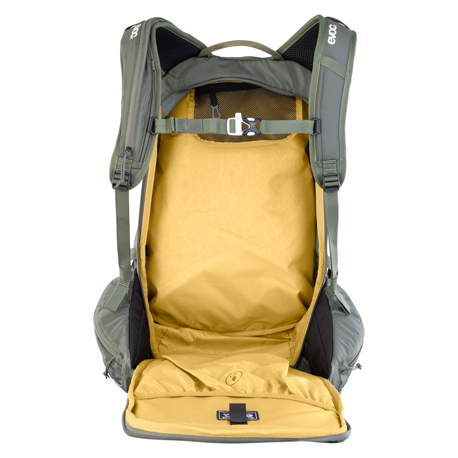 Rucksack, Trekking, Backpack, Außentasche, Gelber Innenraum