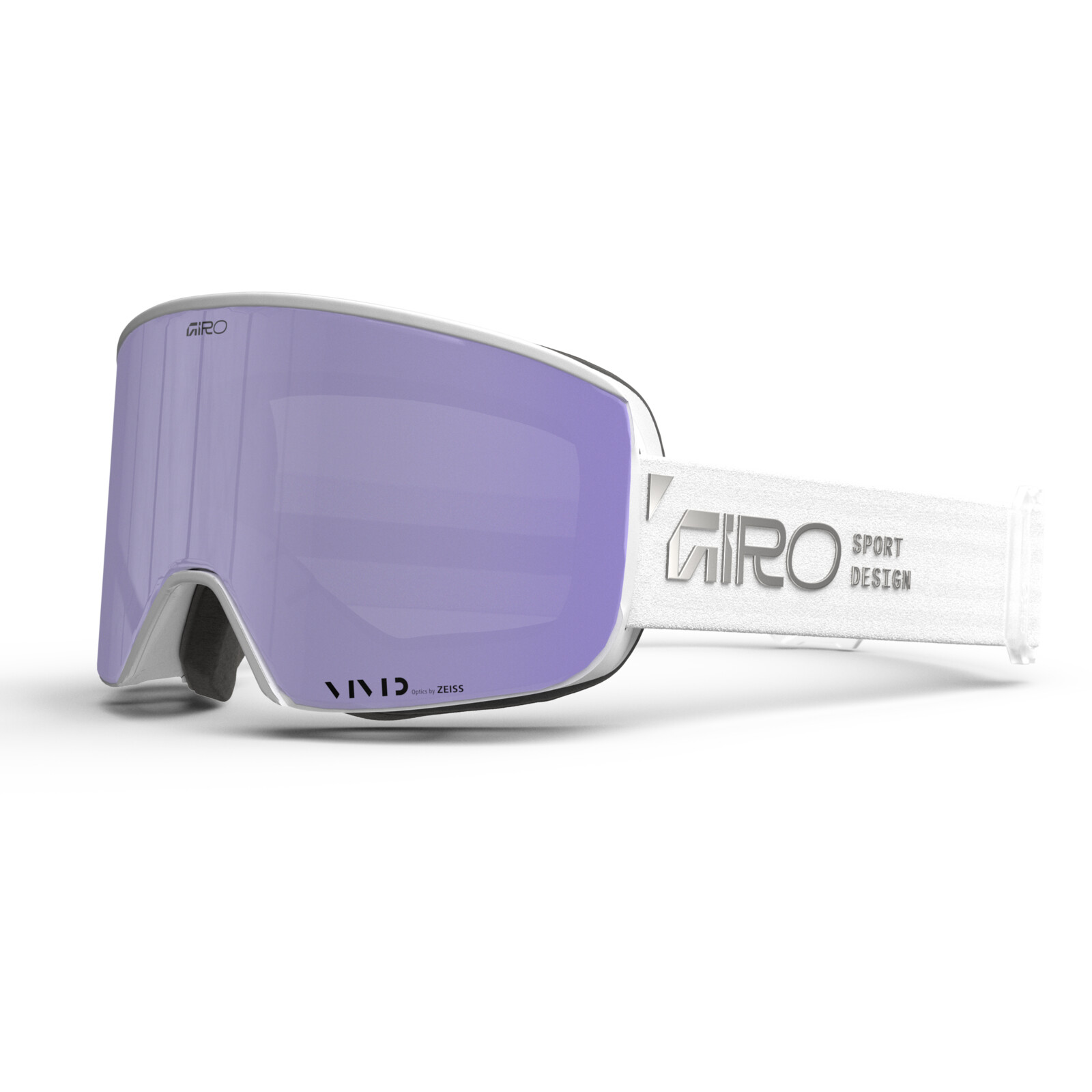 Lunettes de natation, neige, verres violets, sangle blanche, marque « Giro »
