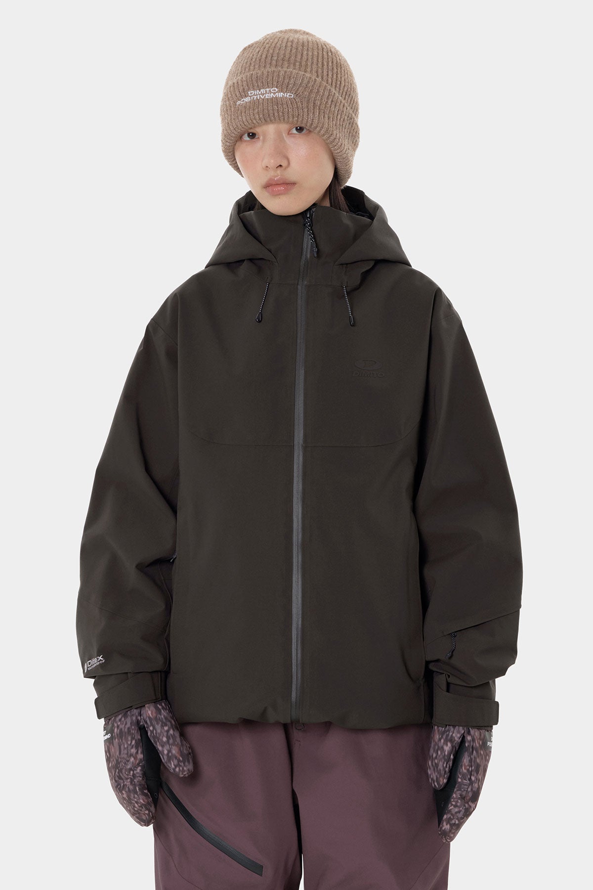 Neo 2L Jacket Veste d'hiver, veste homme/femme, veste imperméable/coupe-vent, capuche, fermeture éclair sur le devant