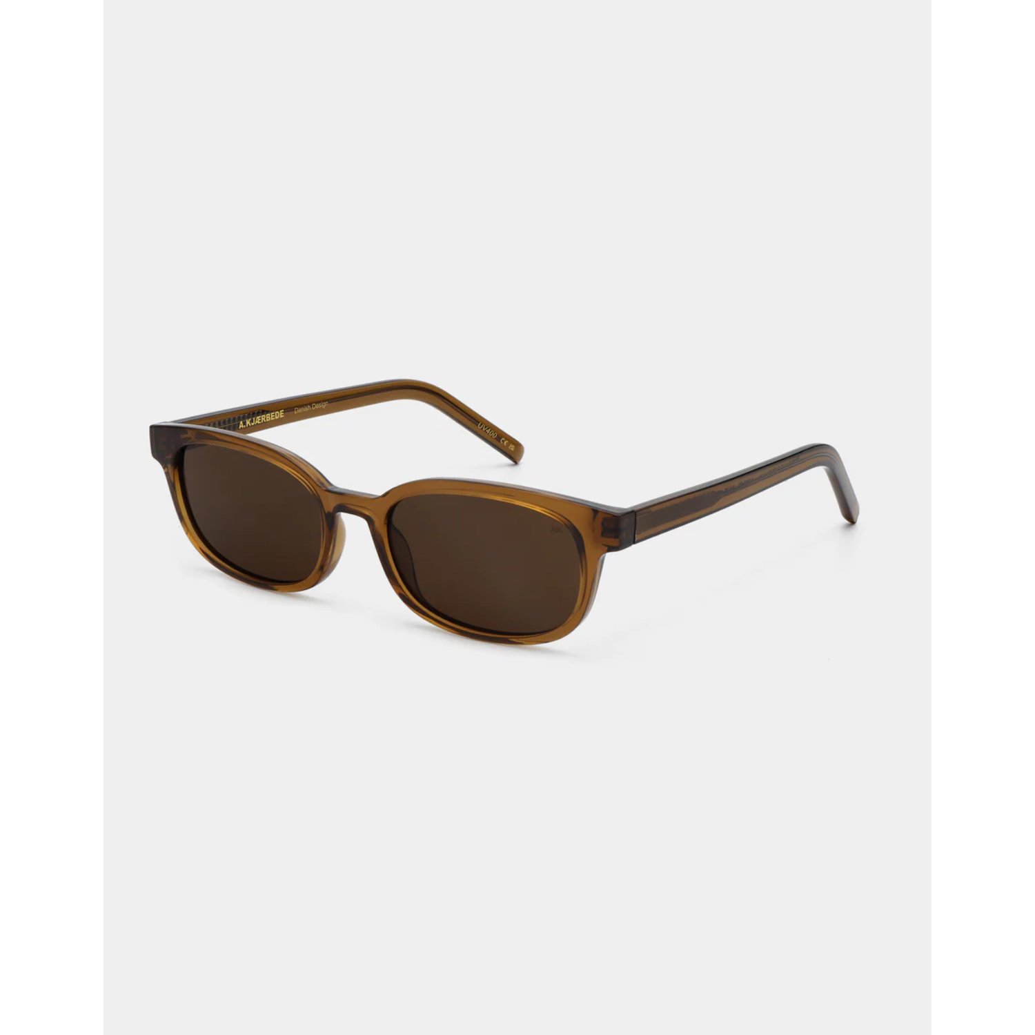Lunettes de soleil, lunettes, monture en plastique, marron, verres ovales