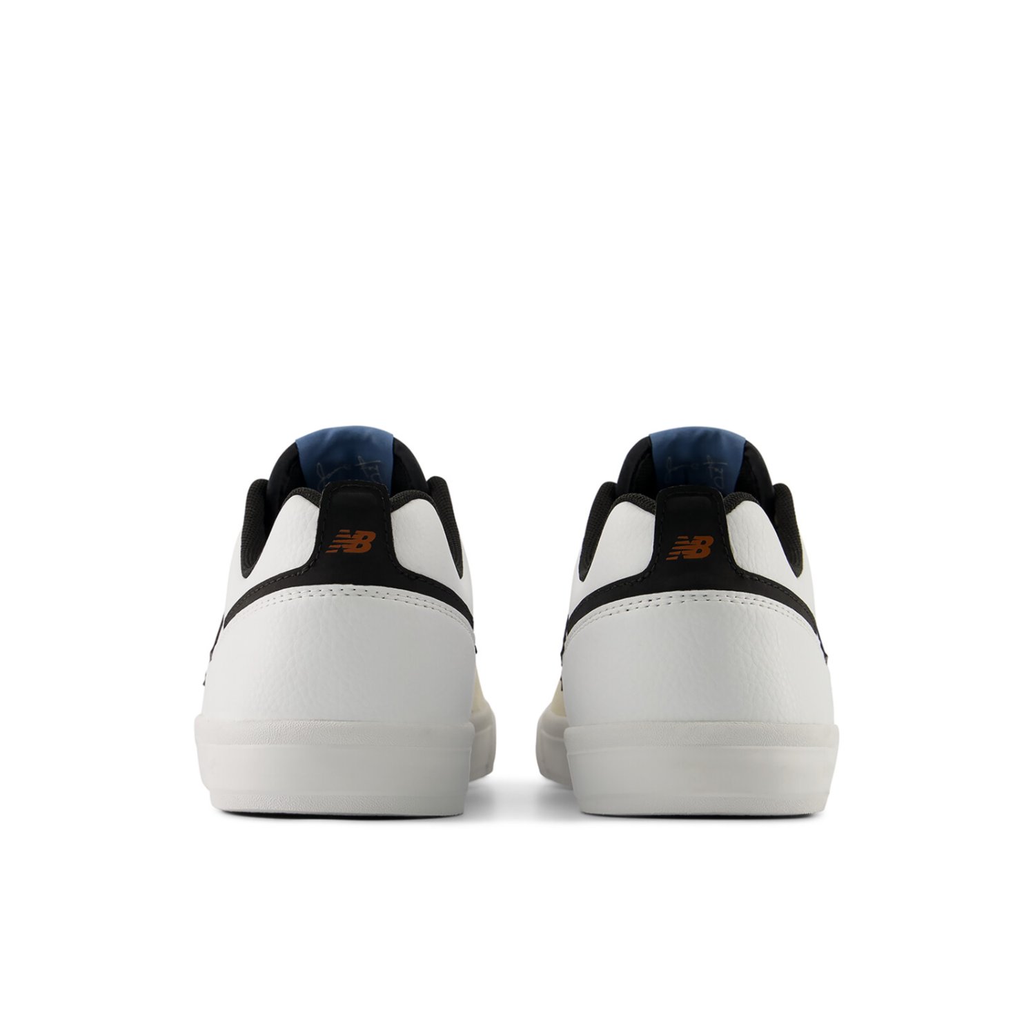 Numeric Jamie Foy 306 Baskets, blanches, en cuir, basses, avec des touches de bleu