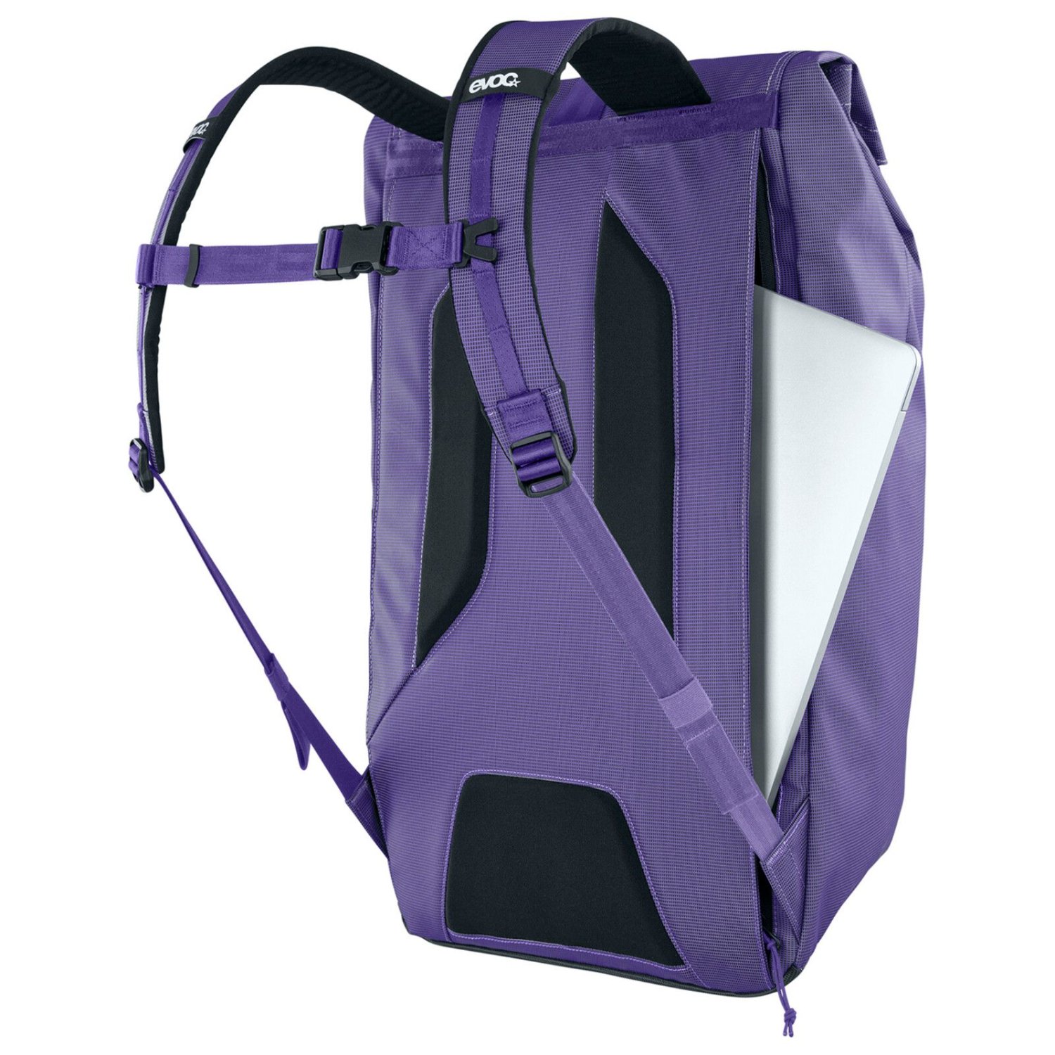 Duffle Backpack 26L Rucksack, Laptopenschutz, Schultergurt, Lila, Nylon-Gewebe