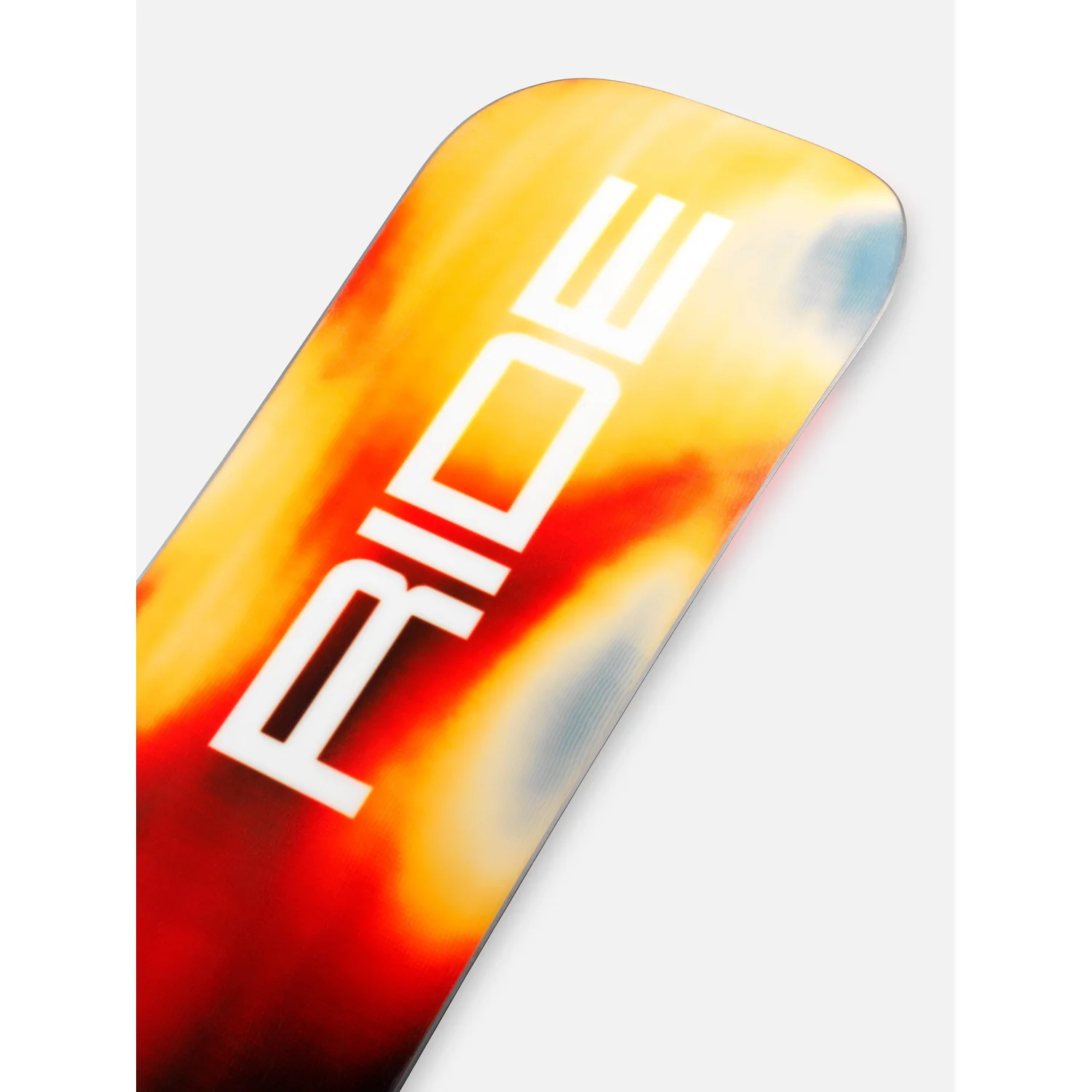 Snowboard, buntes Design, Farbverlauf, weißer Schriftzug