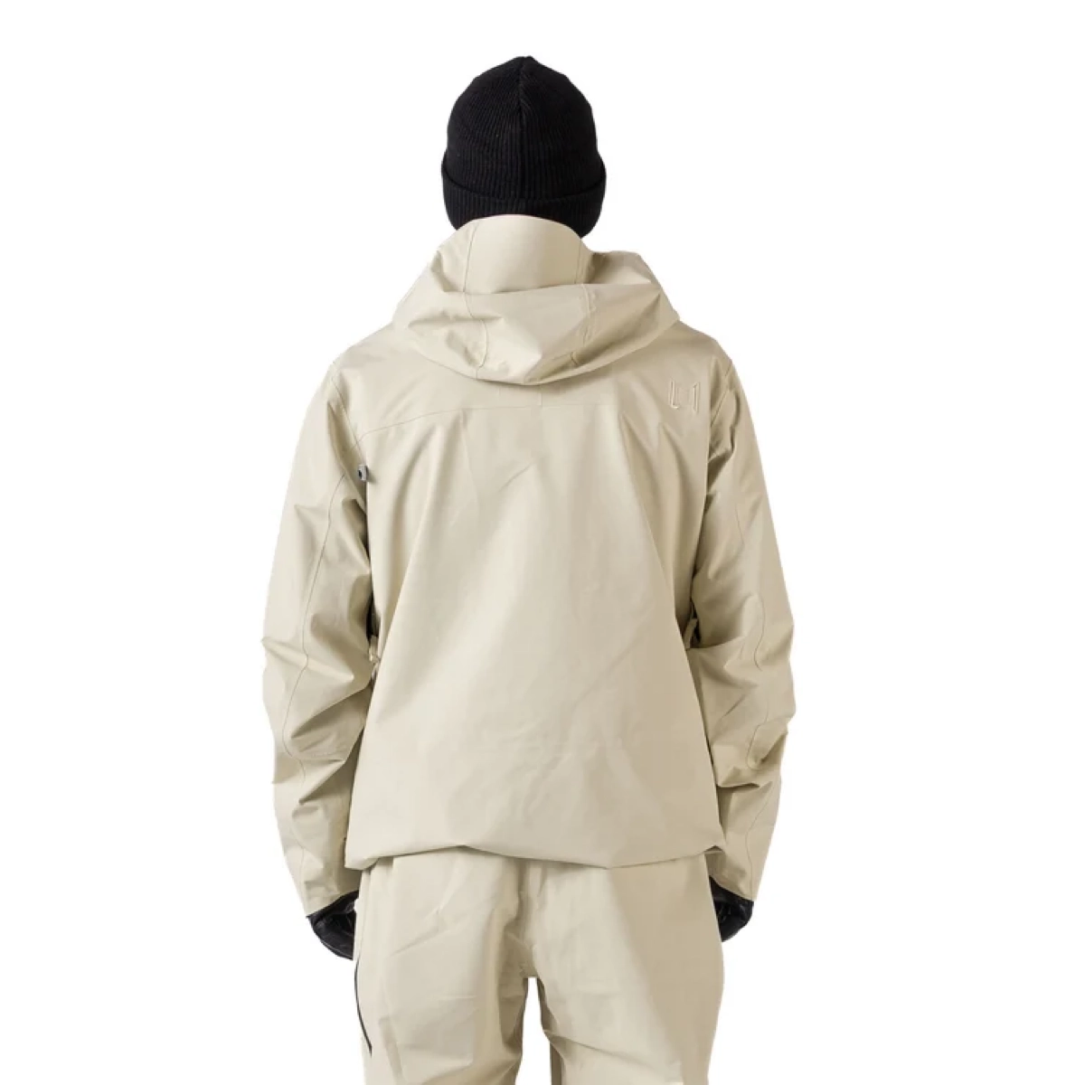 Anorak, beige, sweat à capuche, randonnée, veste, veste beige, robe à capuche ?, coupe-vent, dos de la veste, vêtements d'extérieur