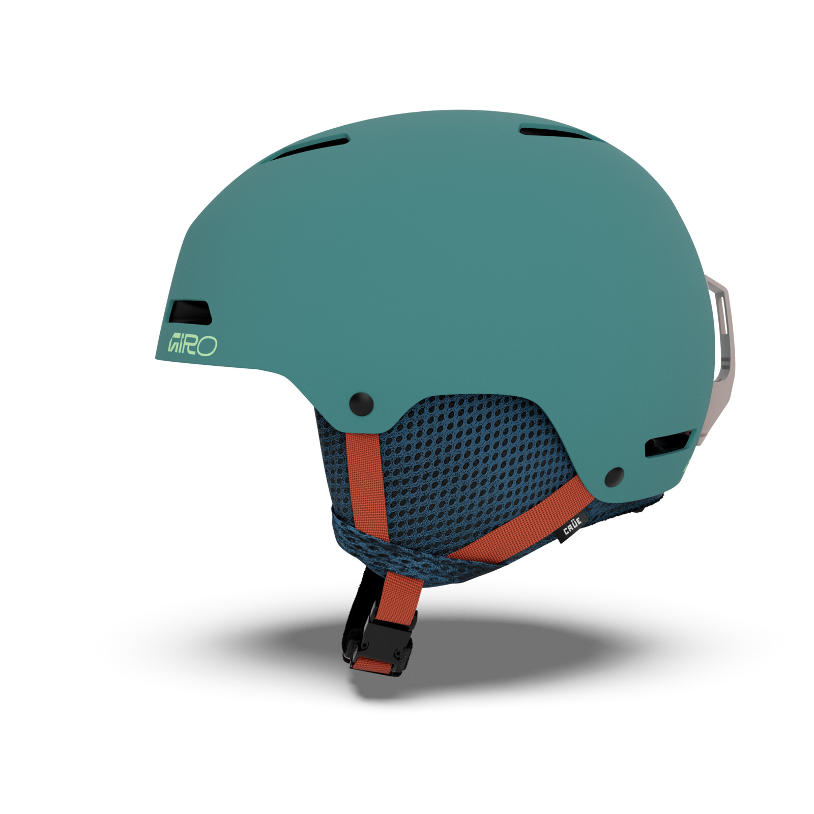 Casque de skate, casque d'escalade, turquoise, trous d'aération, jugulaire