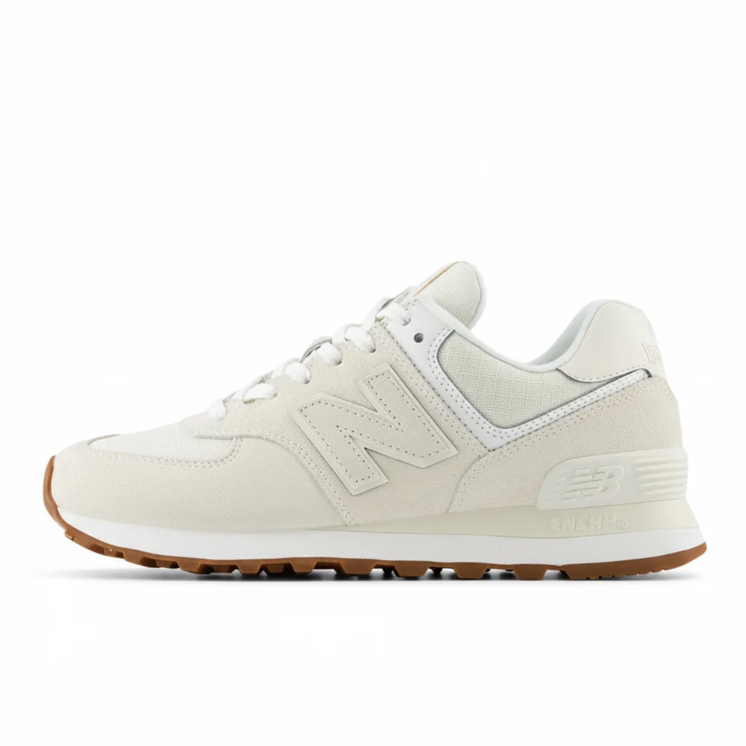 Wl574Rbl Baskets, blanches, en cuir, semelle extérieure en caoutchouc, chaussures de tous les jours