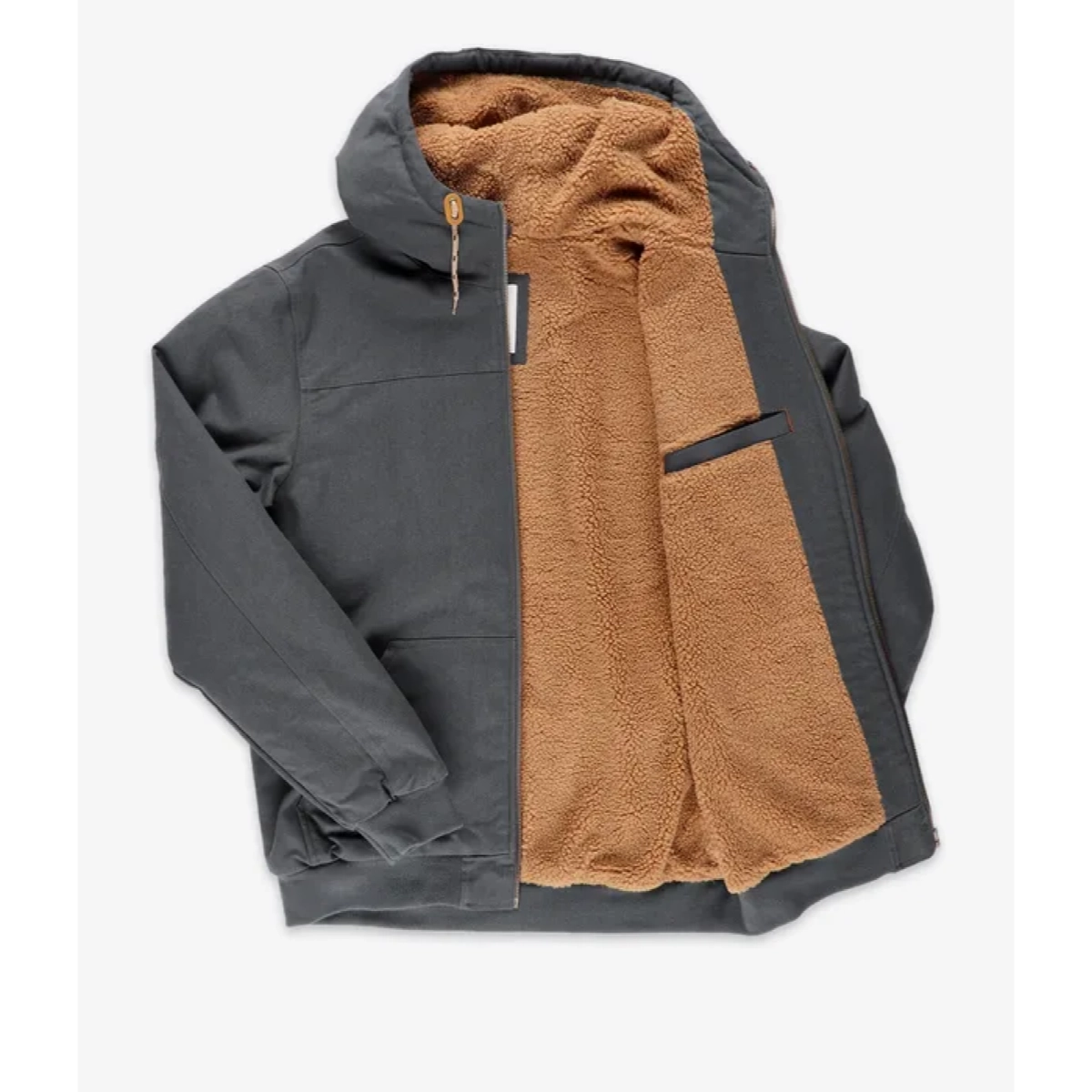 Dock36 Swing Jacket veste, doublure en polaire, capuche, gris, fermeture éclair