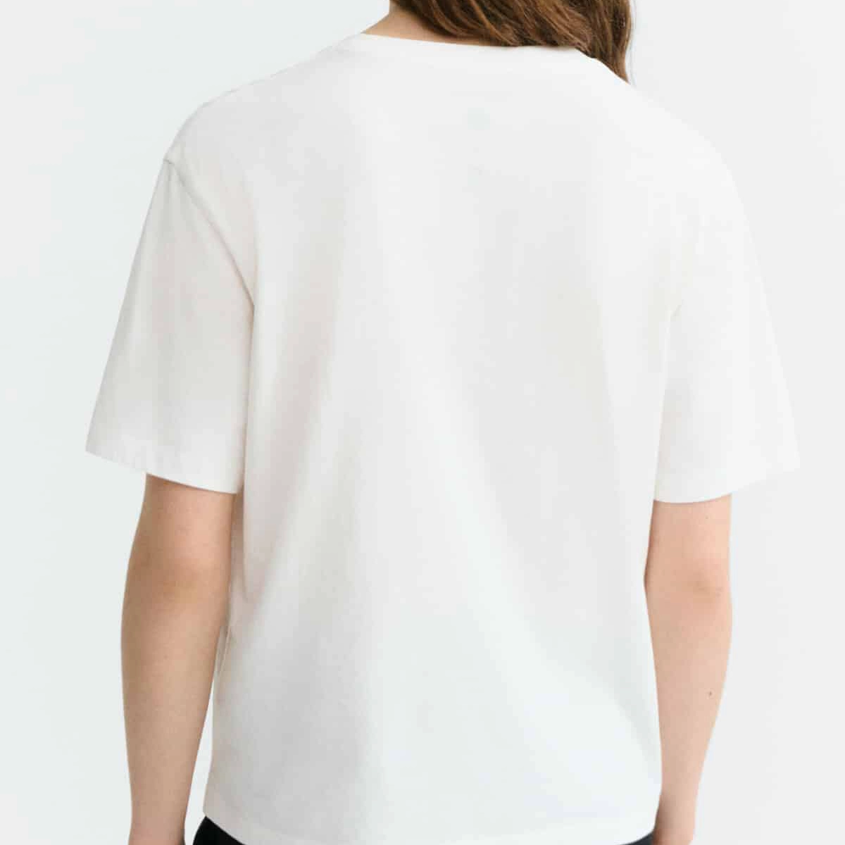 T-shirt à manches courtes, blanc, vue de dos, vêtements