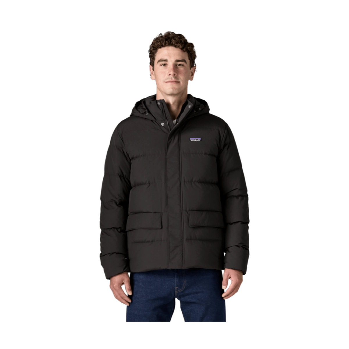 Veste matelassée, doudoune, veste à capuche, noire, poches avant