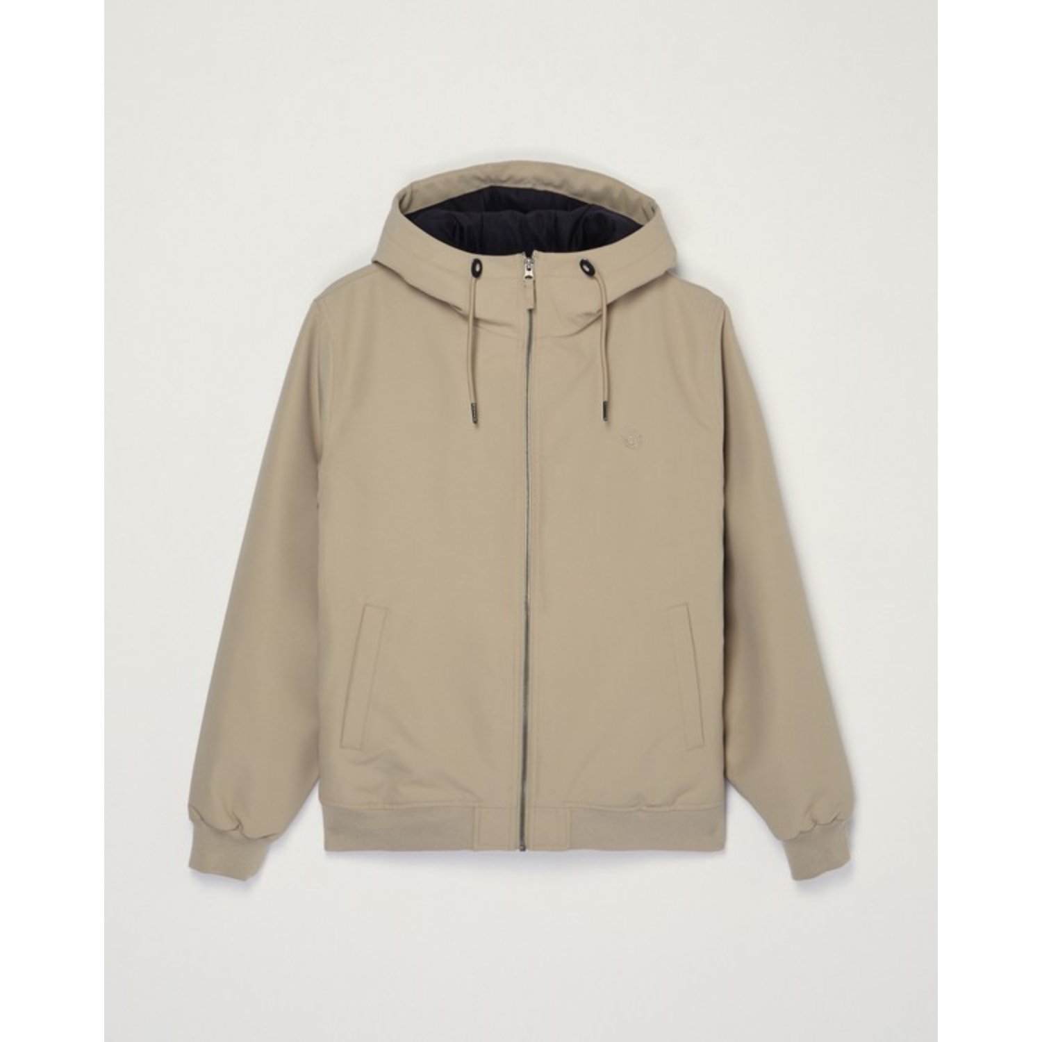 Dulcey Sweat à capuche, veste beige, veste zippée, veste à capuche, coupe cintrée