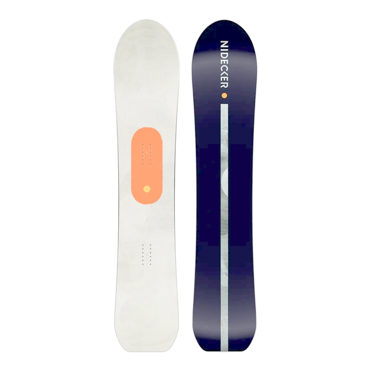 Snowboard, planche, coussin orange, plateau, motif antidérapant, snowboard, plateau de snowboard, blanc, rembourrage orange, dégradé bleu