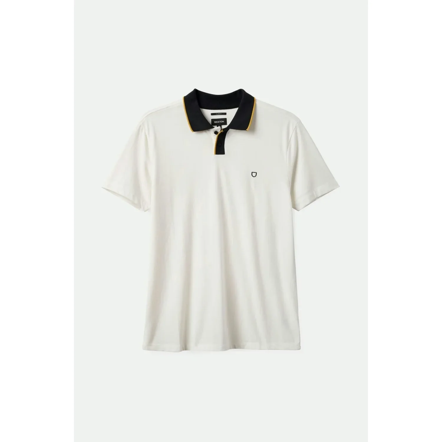 Mod Flex S/S Polo Knit Polo à manches courtes, blanc, col noir, bordure contrastée