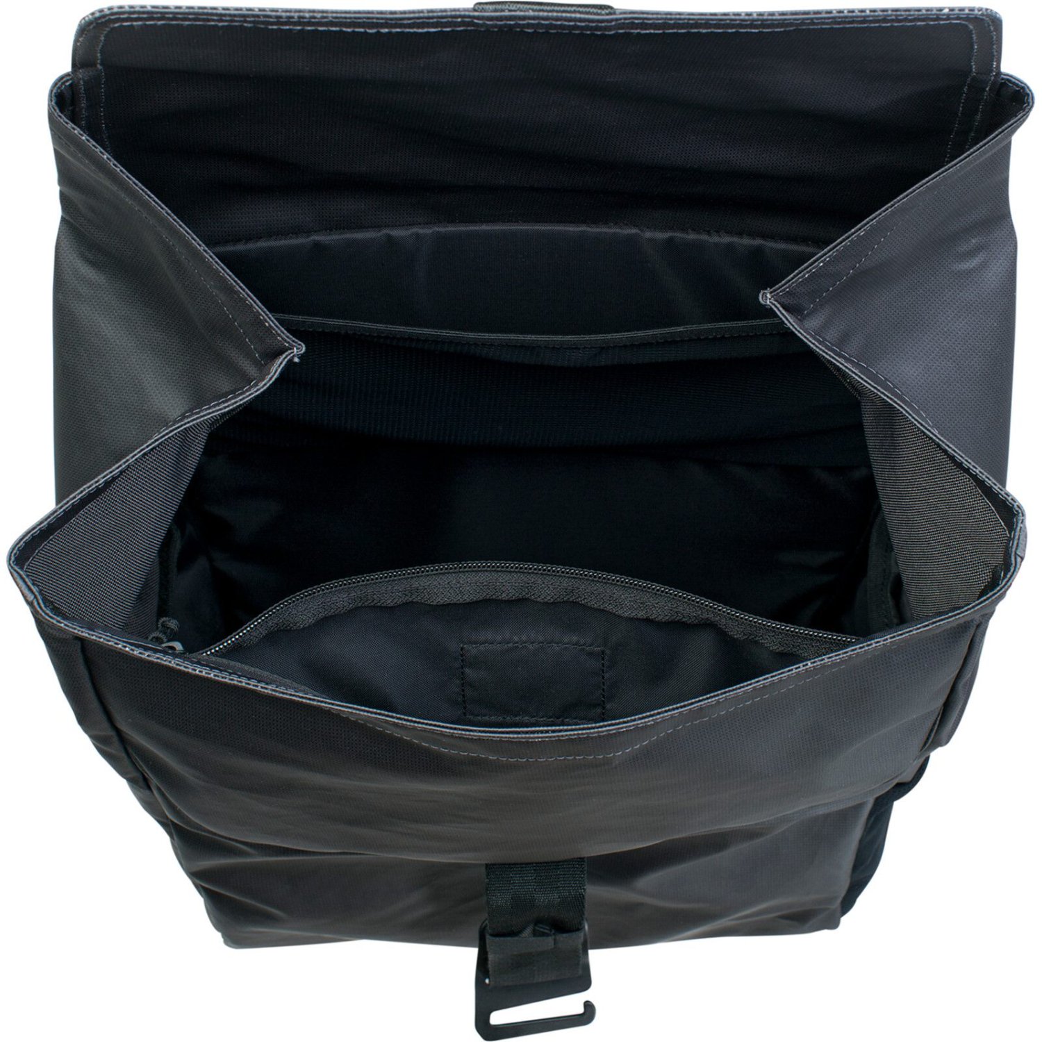 Rucksack, Hochformat, Schwarz, Große Tasche, Klickverschluss