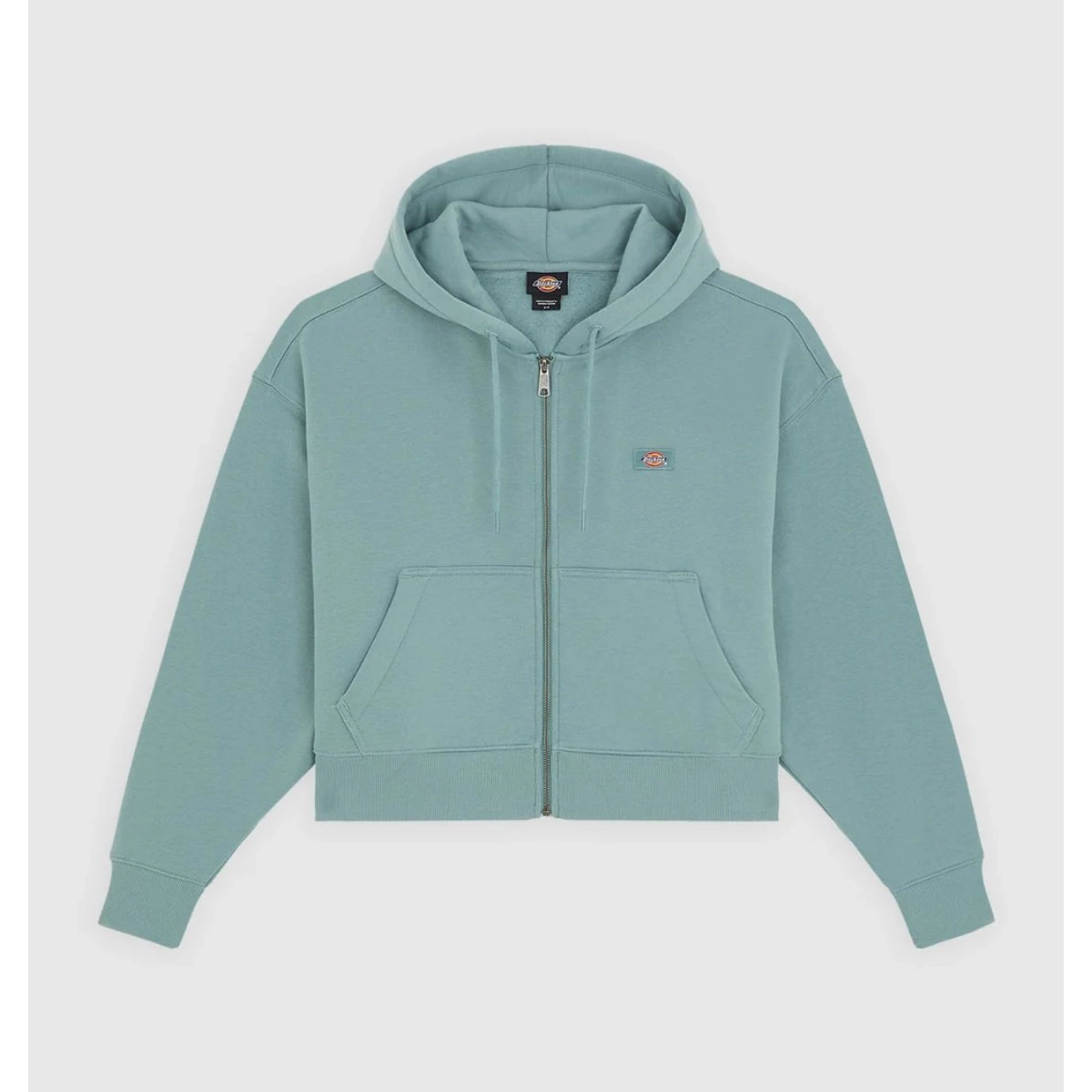 Hoodie, Reissverschluss, Kapuze, Hellblau, Kängurutasche