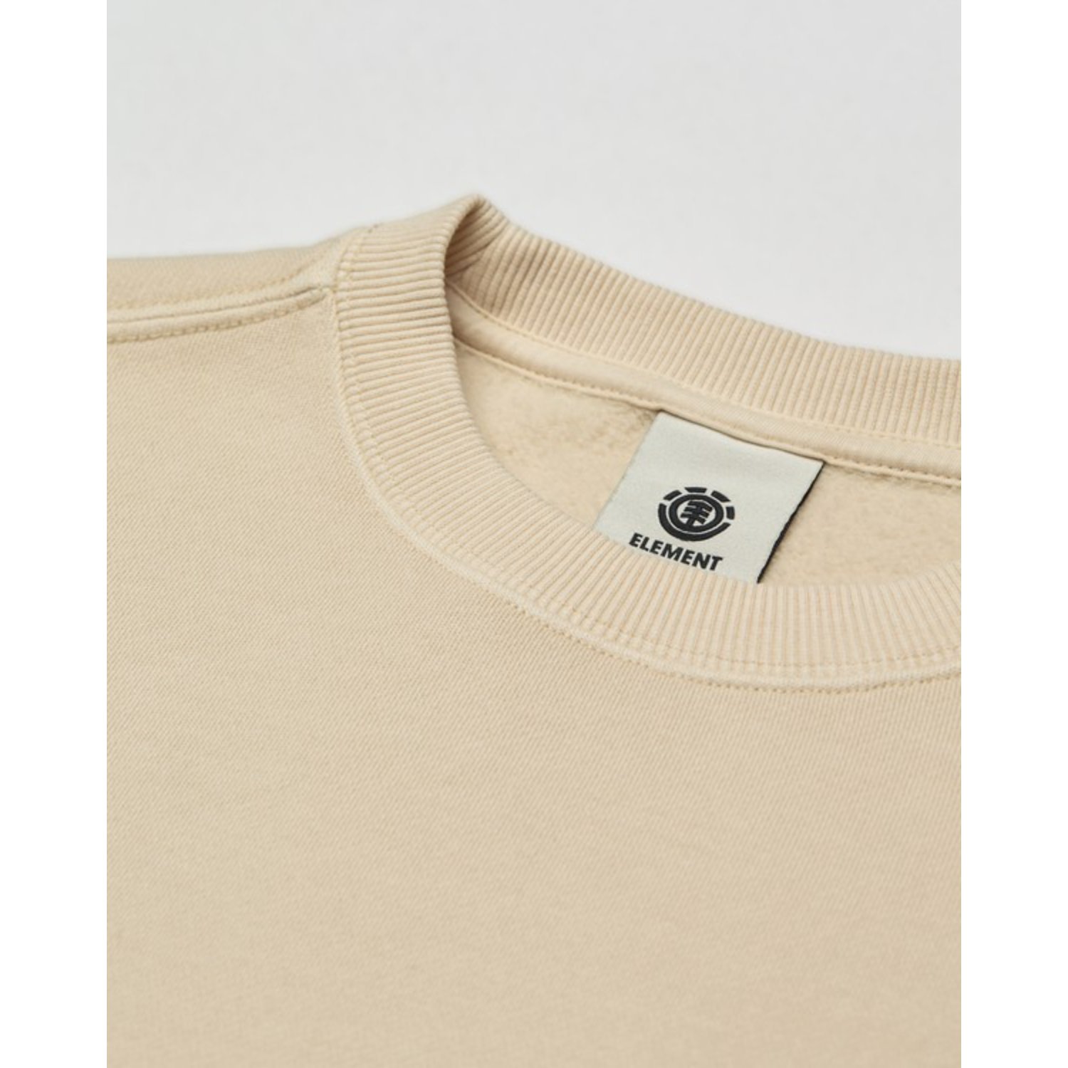 Beige, col rond, pull, tricot, marque Element