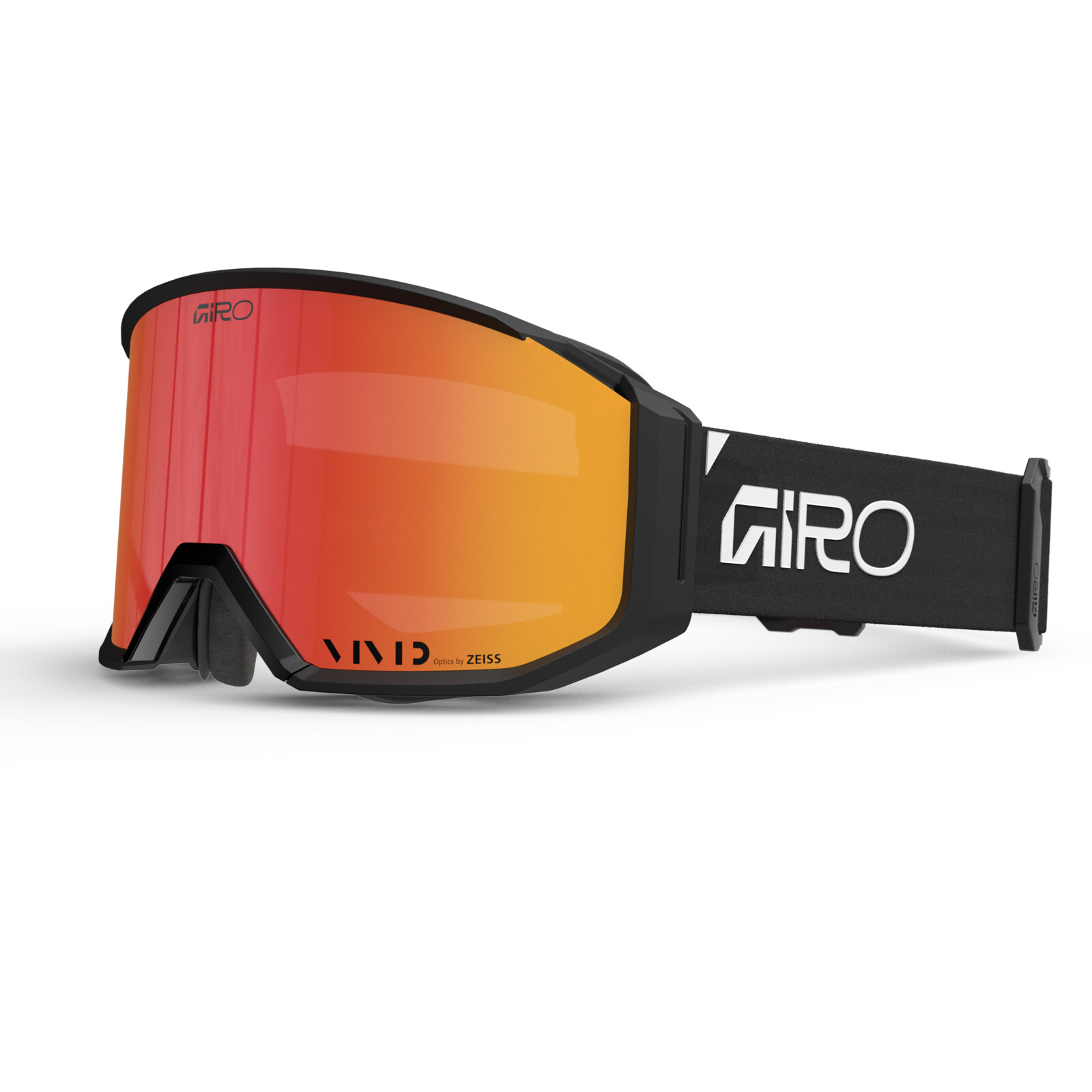 Revolt Pro Vivid Goggle Schutzbrille, Snowboardbrille, Goggles, orange Spiegelglas, Riemen Schwarz