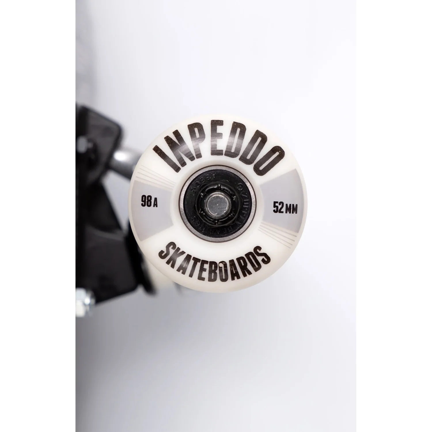 Pine Std Compl Roue de skateboard, blanche, 52 mm, dureté 98A, impression noire