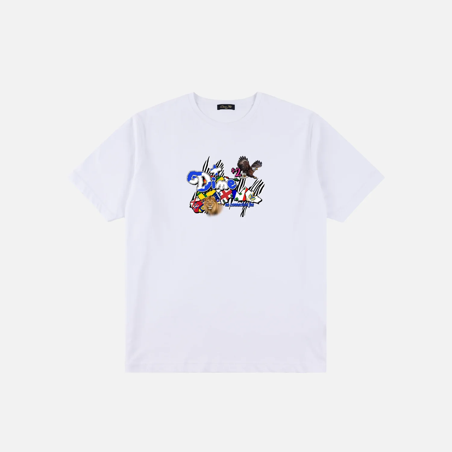 T-Shirt, weiß, Rundhalsausschnitt, Kurzarm, Tiermotiv