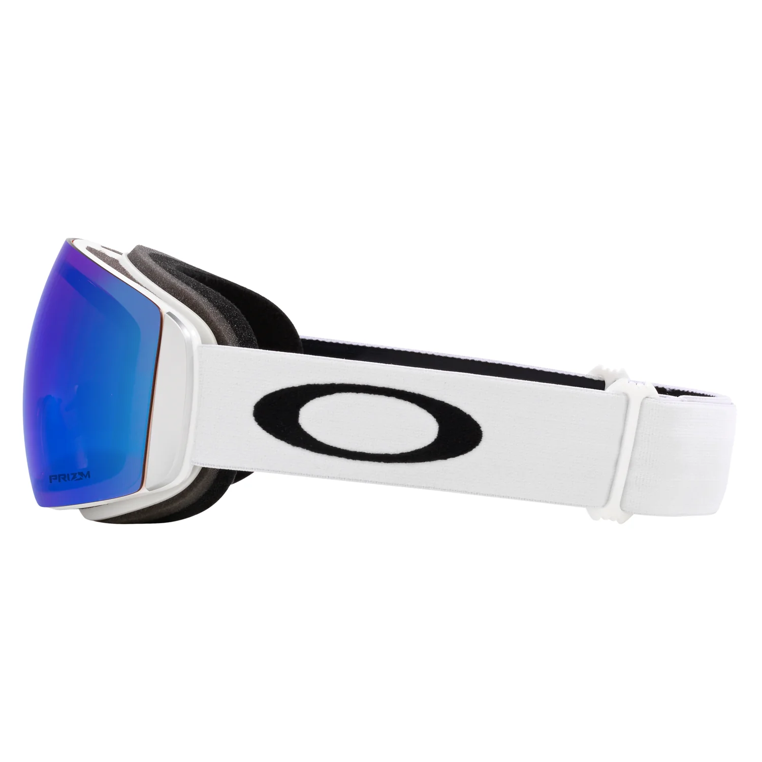 Flight Deck M - Matte Wht Lunettes de ski, verres miroités, verres bleus, bandeau blanc, rembourrage en mousse