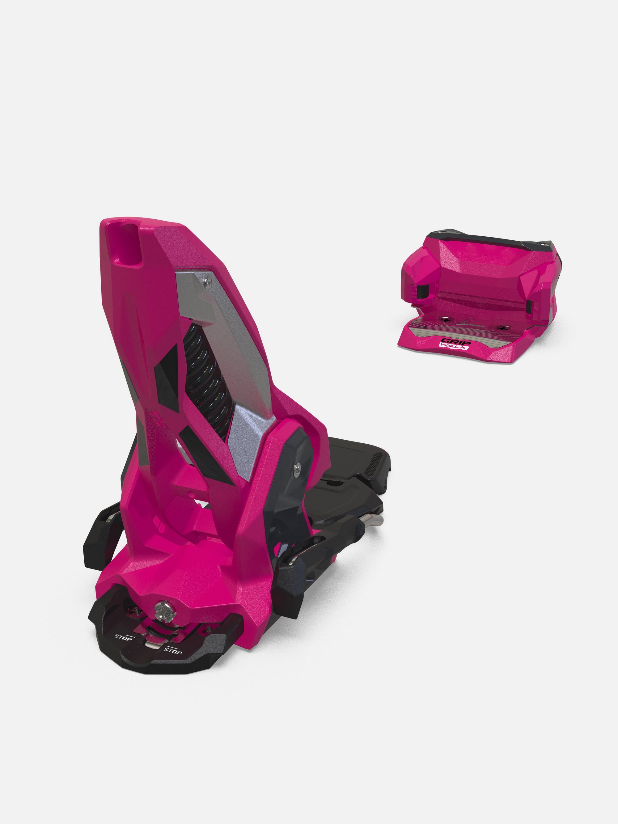 Griffon X 13 MWerks 90mm Fixations Pink, fixation de ski, fixation en plastique/métal, talon réglable, coloris noir et rose, cale-chaussure, fixation à boucles, rose, mécanisme de boucles transparent, fixation de ski/snowboard