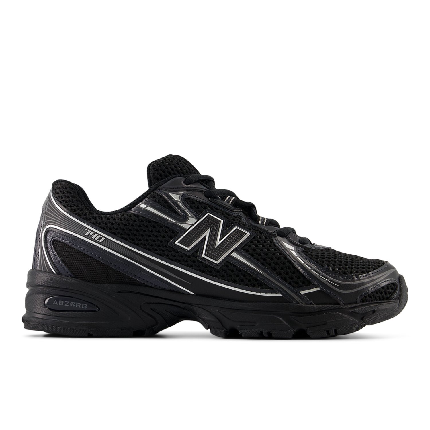 U 740 Sneaker, Schwarz, Mesh, Athletisch, Knickende Sohle