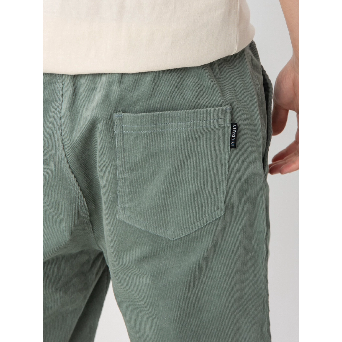 Kordtuft, Hose, Hosentasche, Grün, Strukturstoff