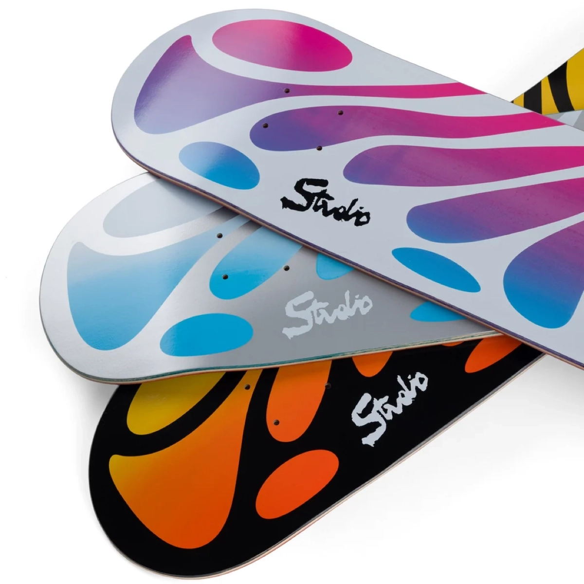 Planche de skate, couleurs, plateau, motif