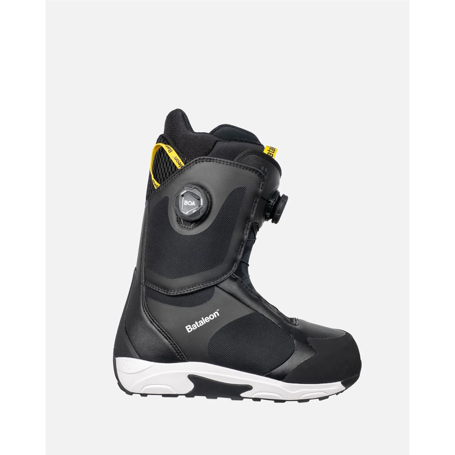 Men's Rave Snowboardstiefel, Schwarz, BOA-Drehverschluss, Textil-Obermaterial, Weiße Sohle