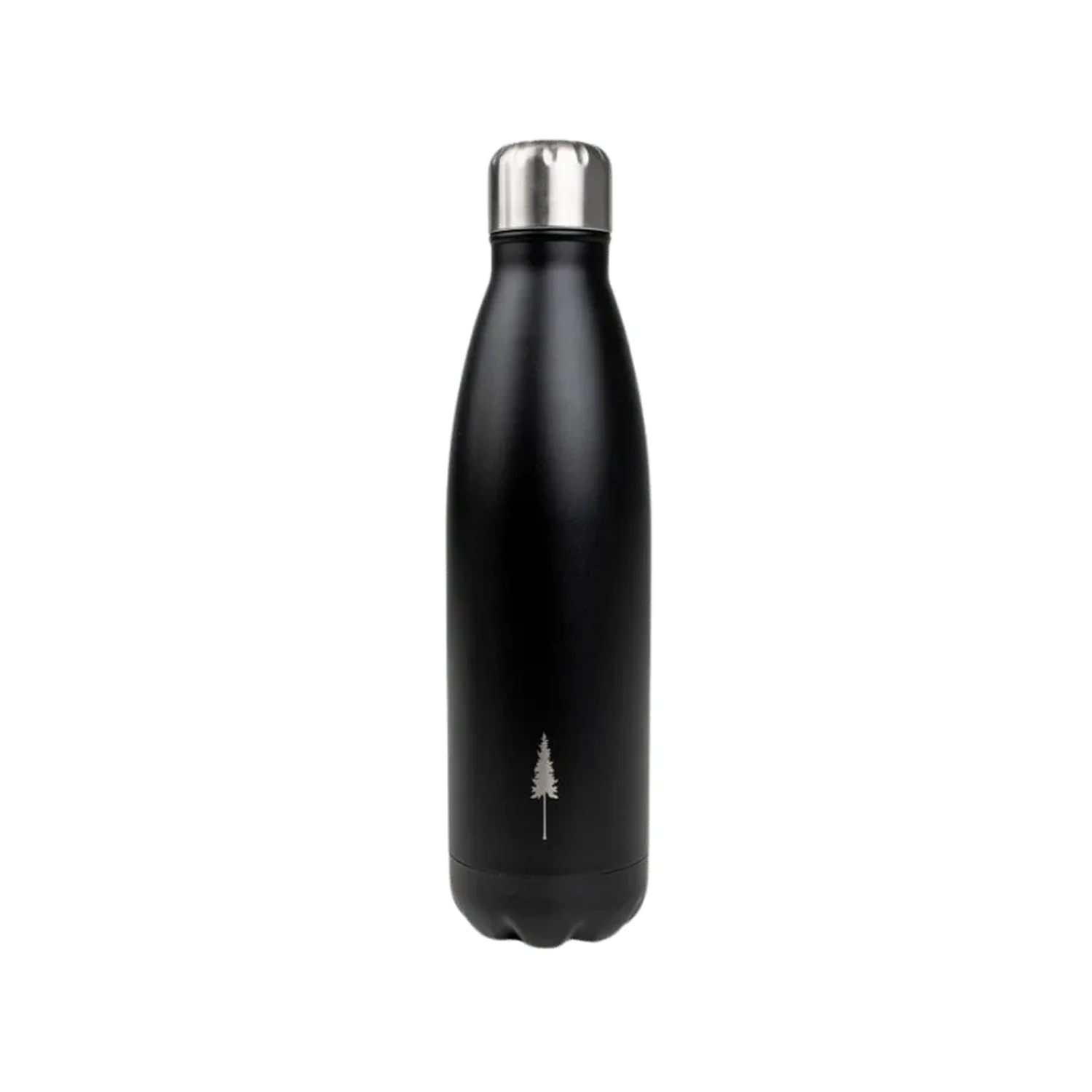 Trinkflasche, Edelstahl, schwarz, Isolierflasche, Metallverschluss