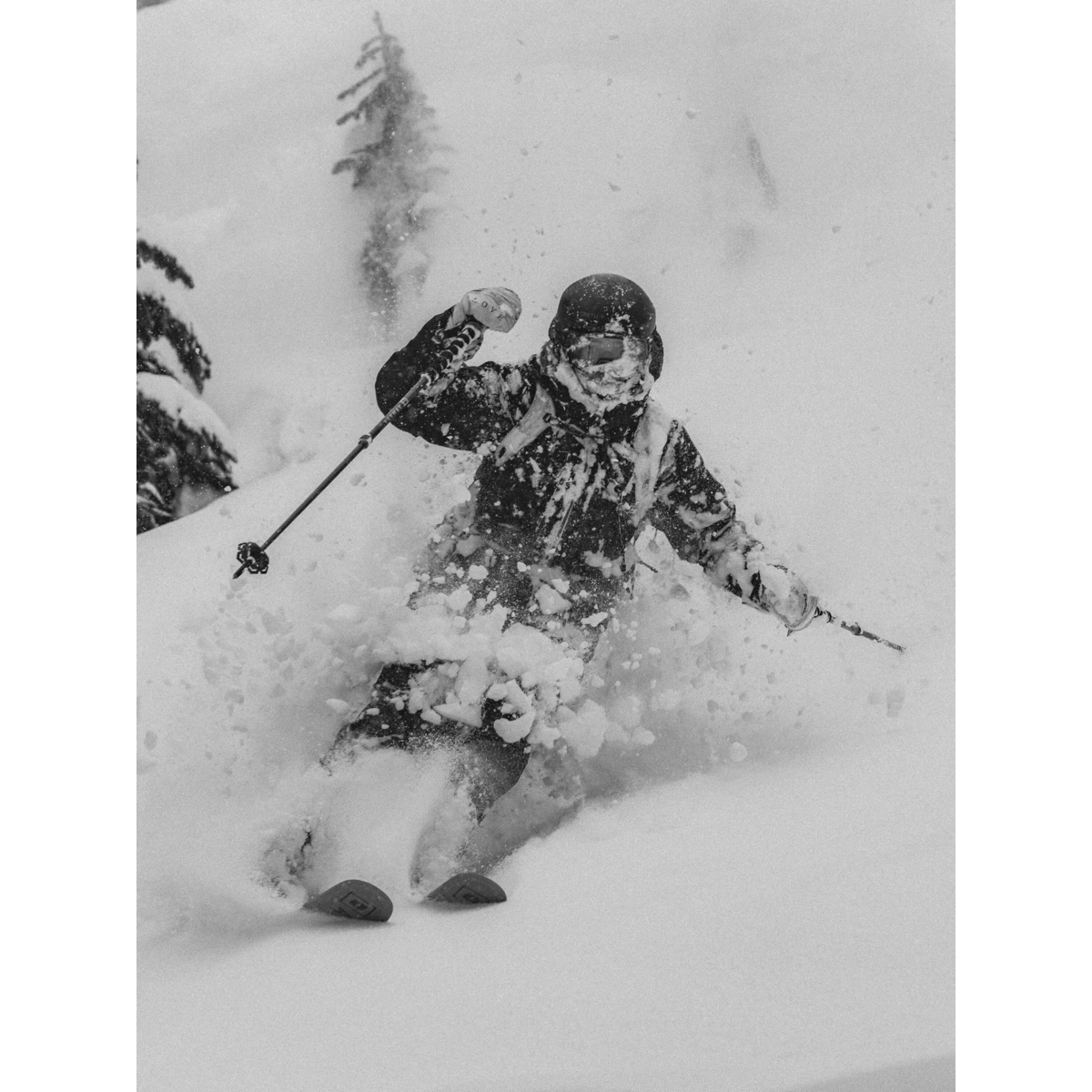 Skifahrer, Schnee, Skiausrüstung, Piste, Schneeattacke