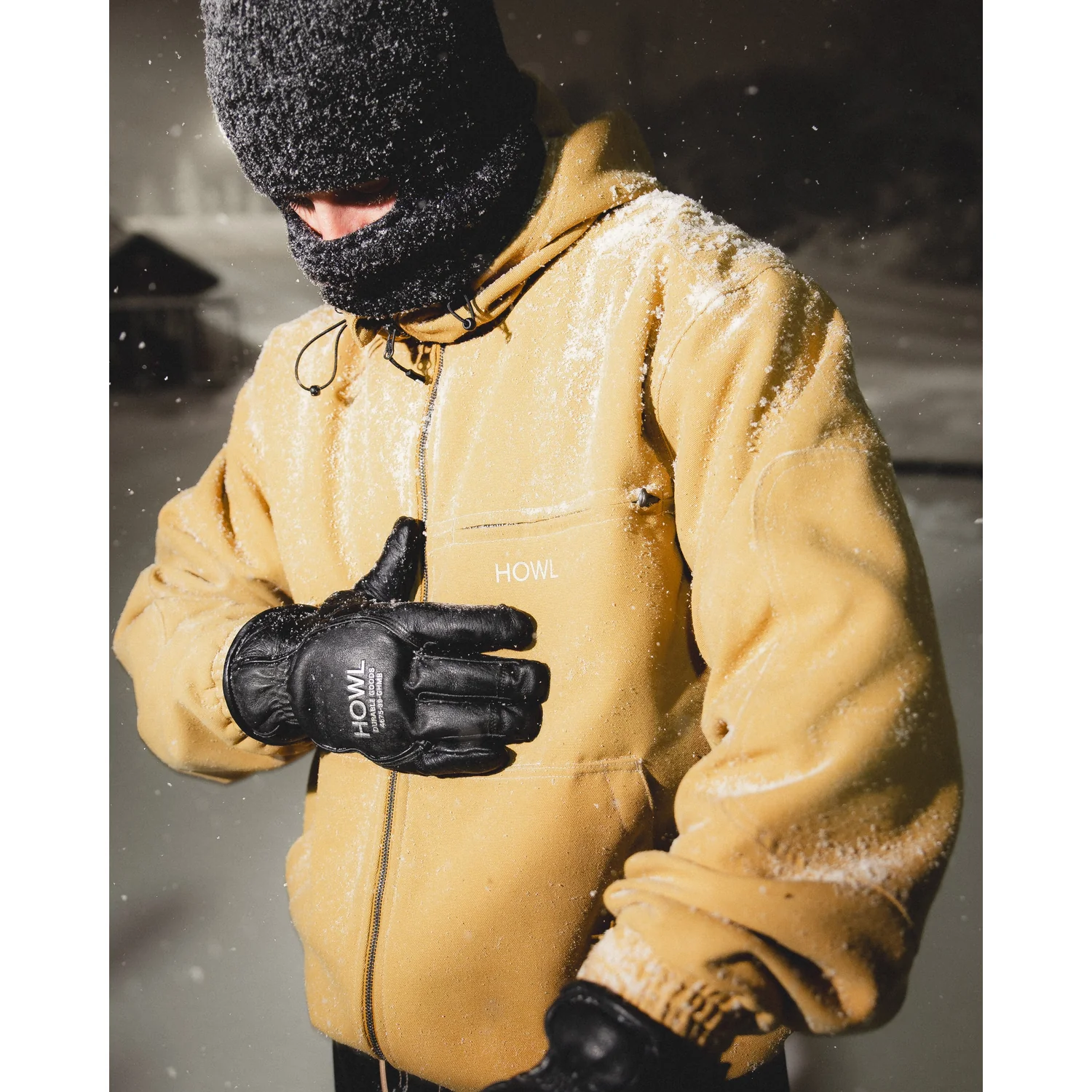 Skihandschuhe, Lederhandschuhe, Schwarz, Winterhandschuhe
