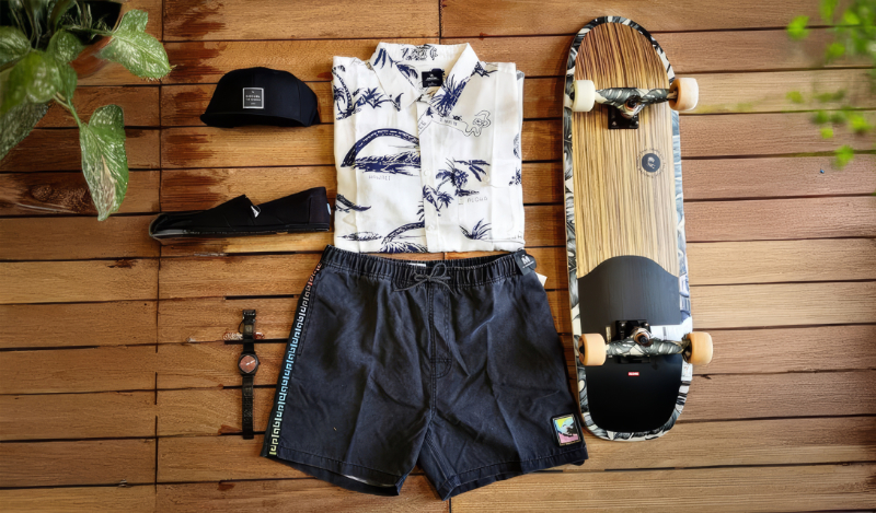 Bekleidung, Kurze Hosen, Strandmode, Skateboard