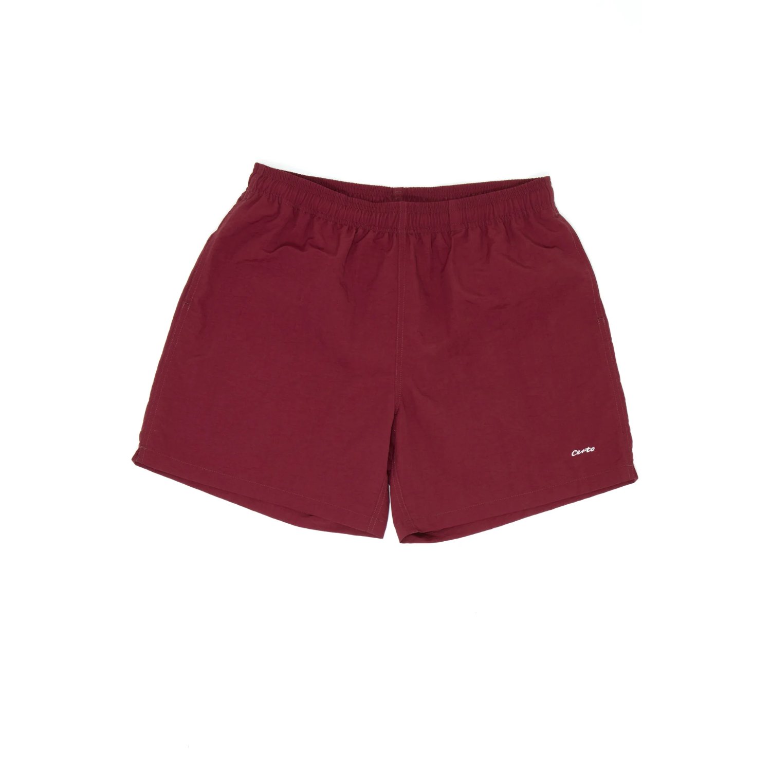 short, marron, coton, taille élastiquée