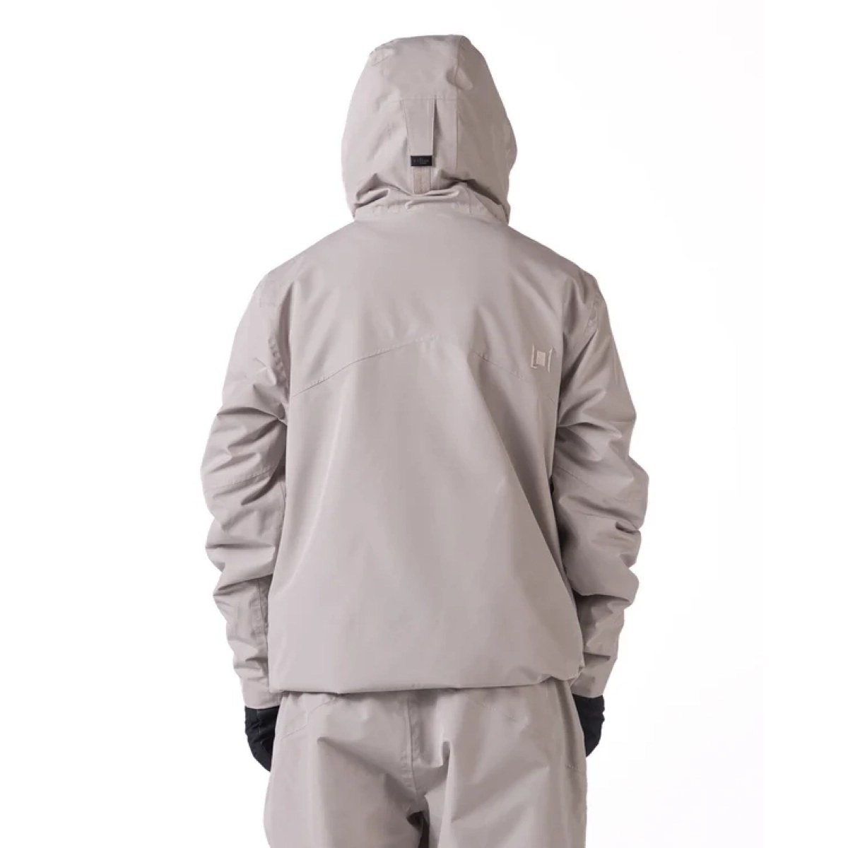 Chroma Jacket Hoodie, Hooded jacket, Beige outerwear, Windbreaker, Back view, jacke, hoodie, unisex, beige, windbreaker