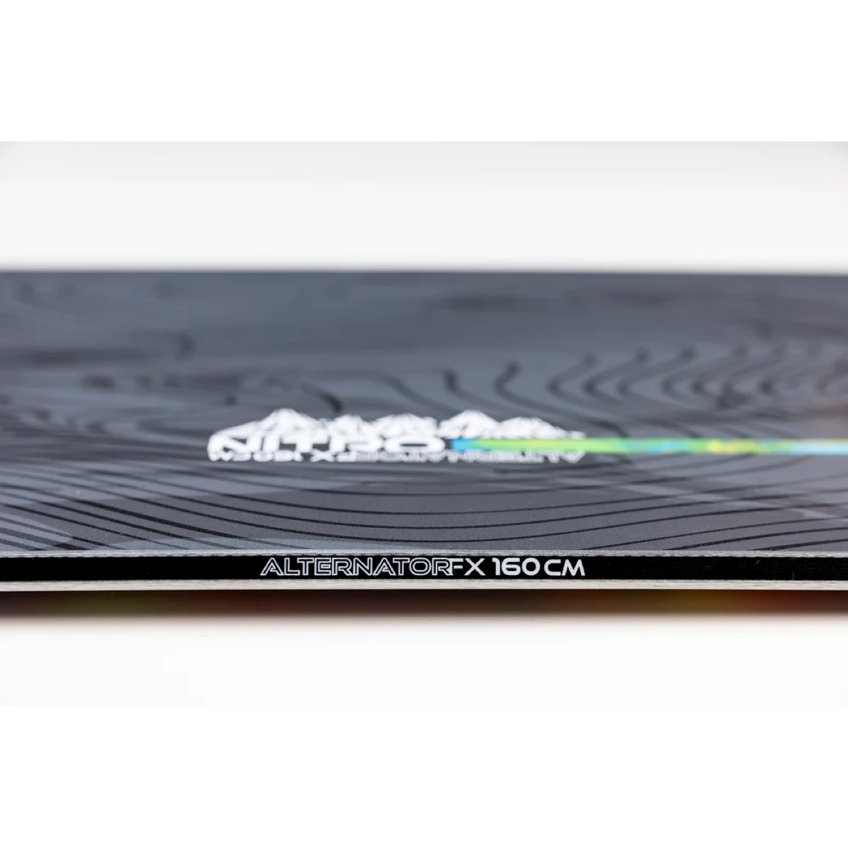 Planche, Alternative FX 160 cm, planche de surf, motif du pont, bord noir, planche de surf, pont, graphisme, motif, inscription sur le bord