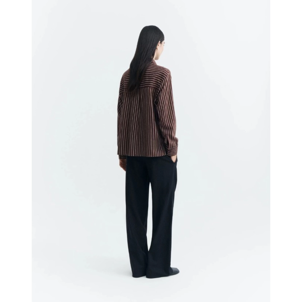 Cardigan, maille côtelée, rayé, manches longues, oversize