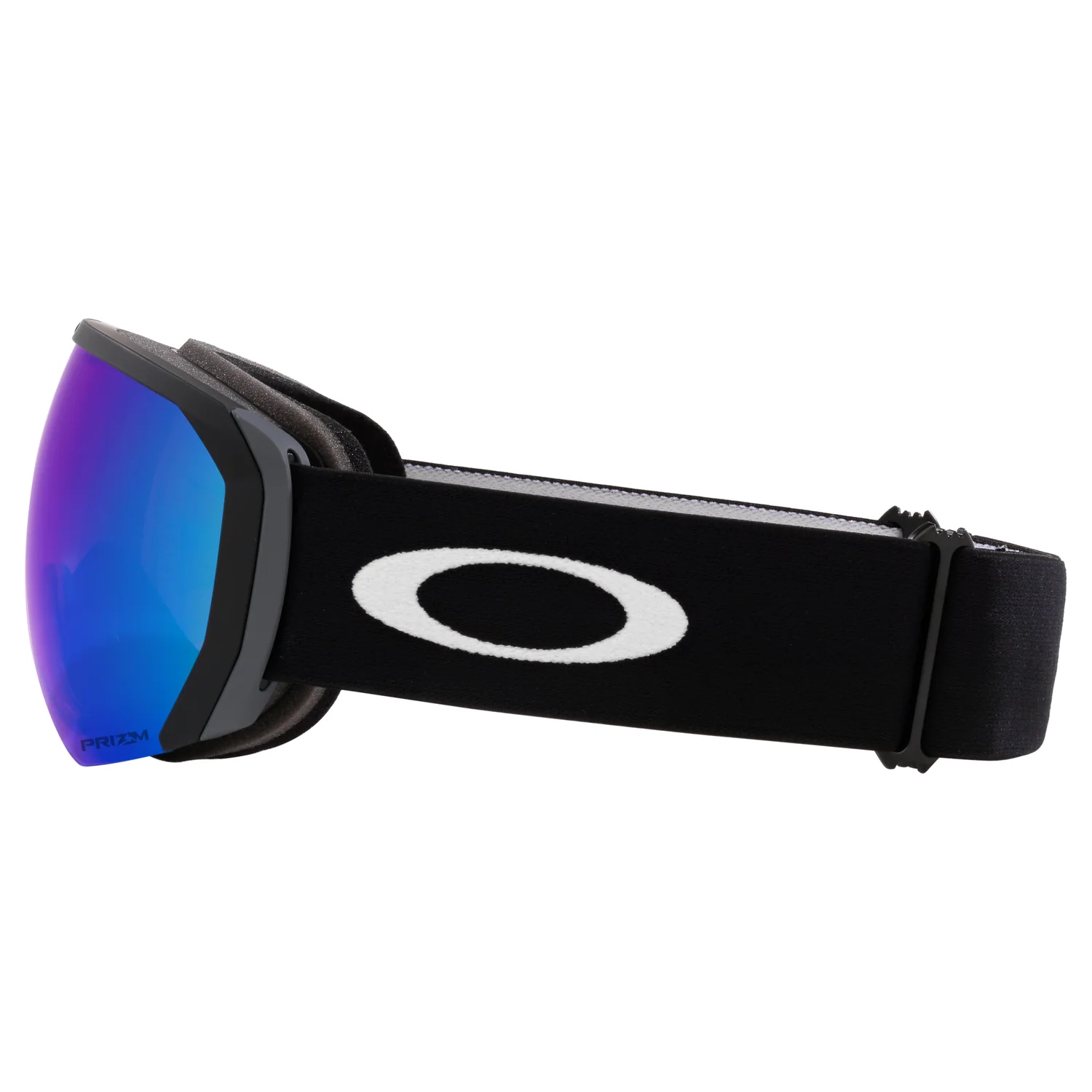 Lunettes de ski, verres miroités, verres bleu-violet, sangle noire, bandeau élastique