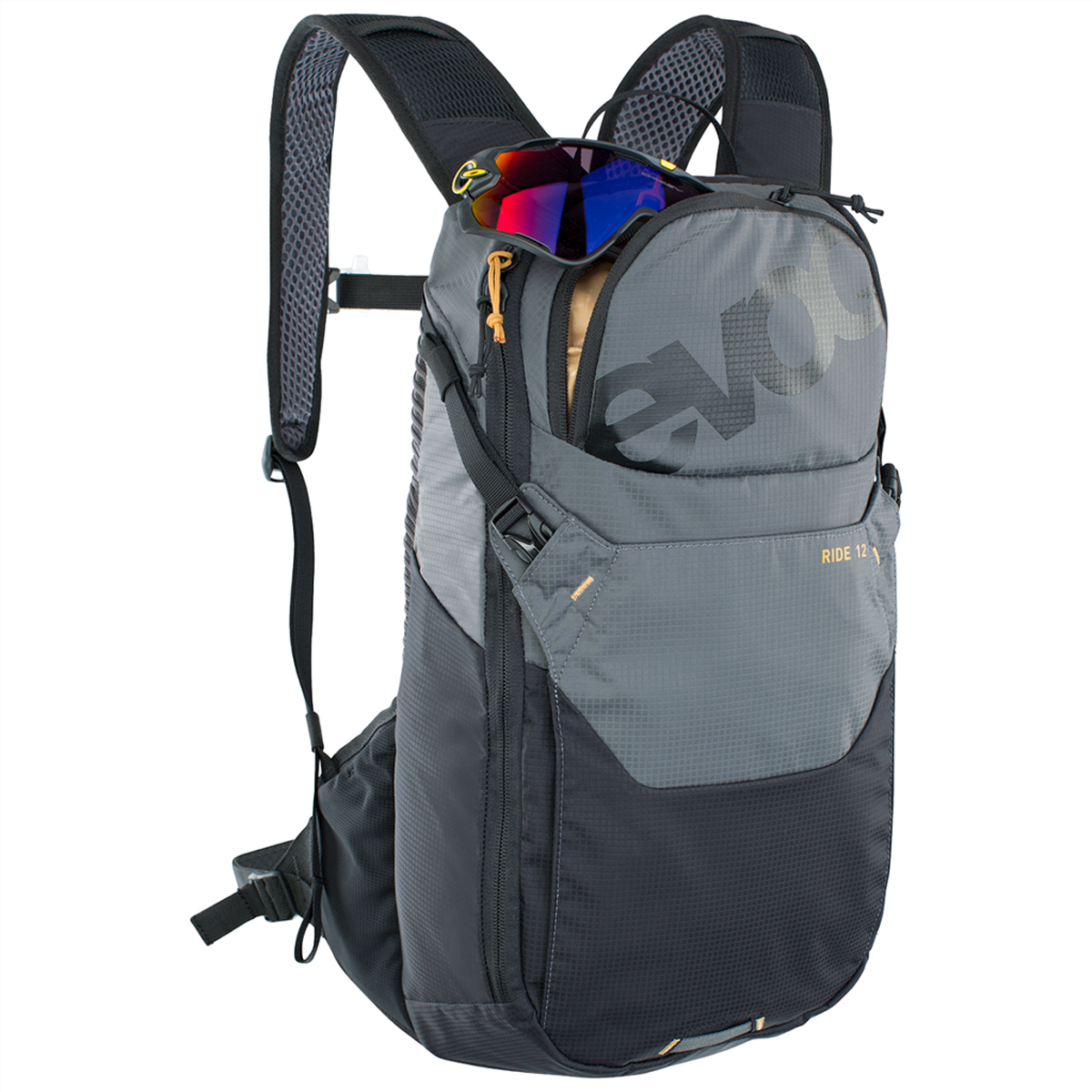 Ride 12l Backpack EVOC Ride 12l Backpack Carbon Grey/black, vue 2