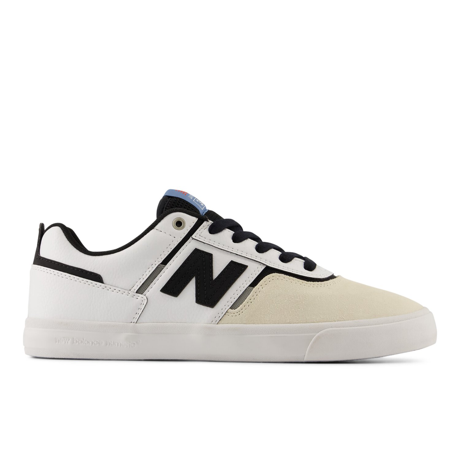 Sneaker, Low-cut, White, Black logo, Leather/synthetic