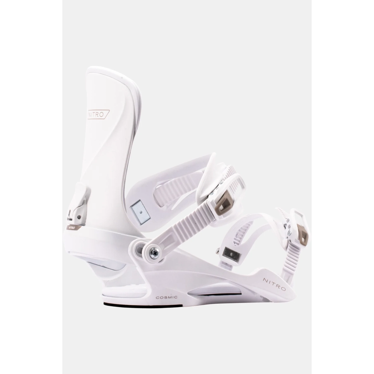 Schneeboardbindung, Bindung, Weiß, Kosmisch, Nitro Snowboard-Bindung, Schneebandbindungen, weiß, verstellbar, Riemenbindung, Cosmic Nitro