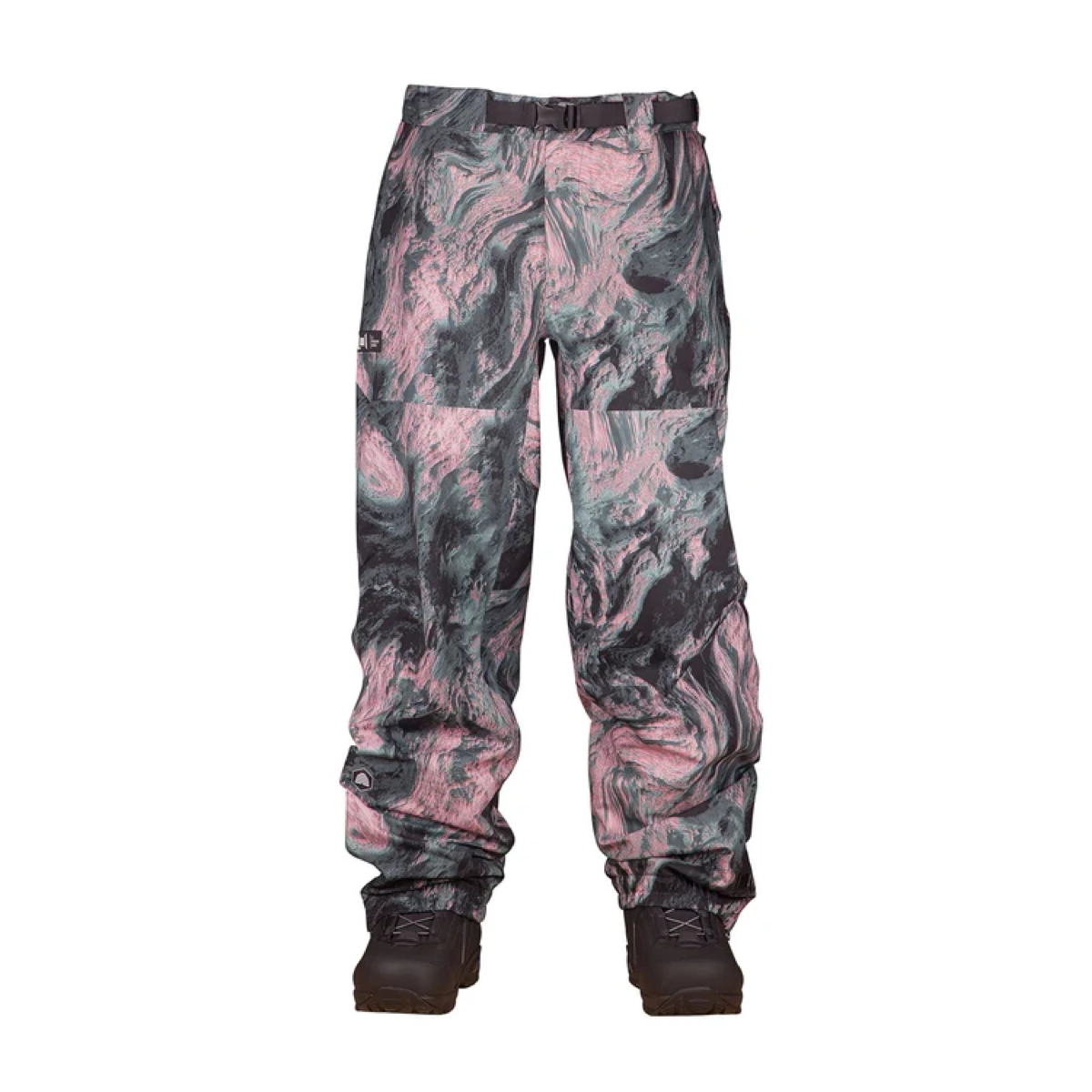 Pantalon de neige, camouflage, motif camouflage, imperméable, ourlets à la taille avec ceinture, pantalon de neige, Snow-Pants, matière extérieure imperméable, motif neige, pantalon de ski