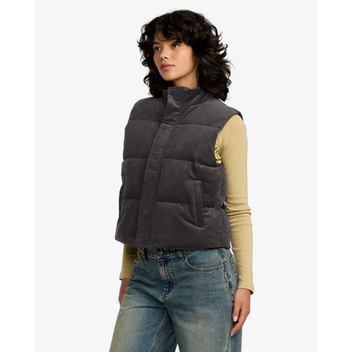 Eezeh Puffer Vest Gilet, gilet de sauvetage, veste, personne, jean