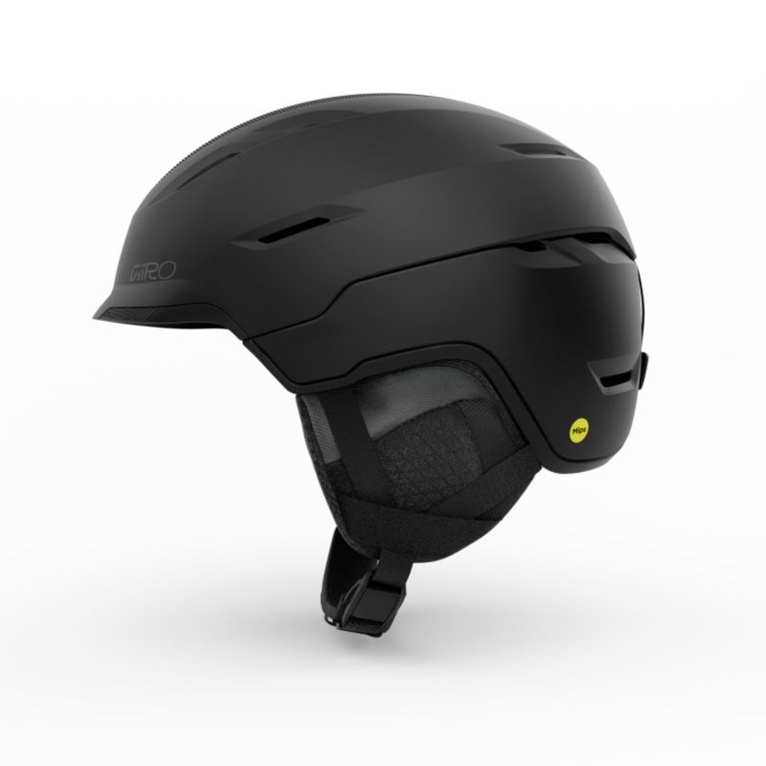  ski helmet, helmet, matt schwarz, verstellbarer gurt, belüftungsschlitze
