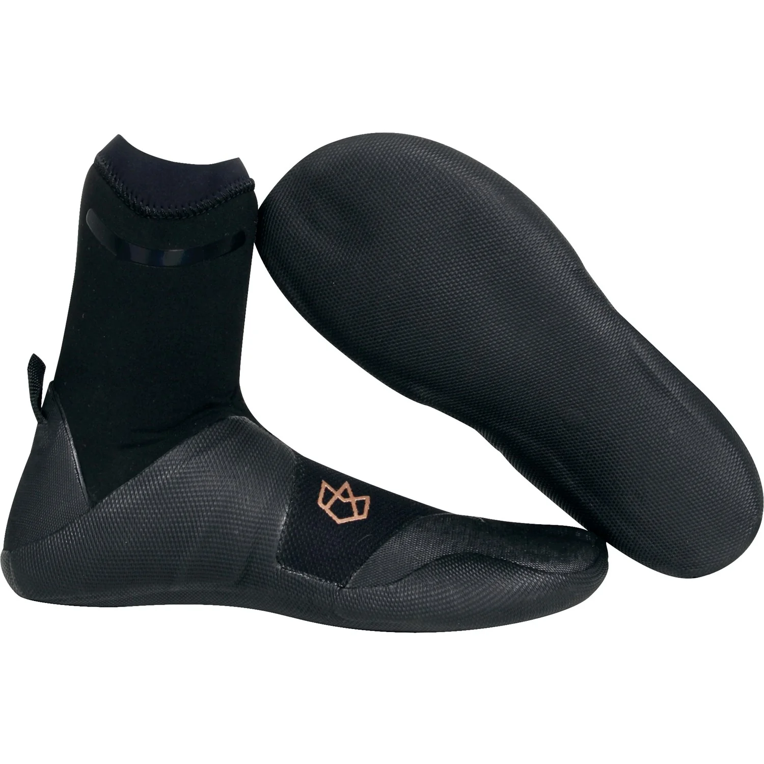 Magma Boots 5mm Neoprenschuhe, Wassersportschuhe, Schwarz, Knöchelhoch, Strukturierte Sohle
