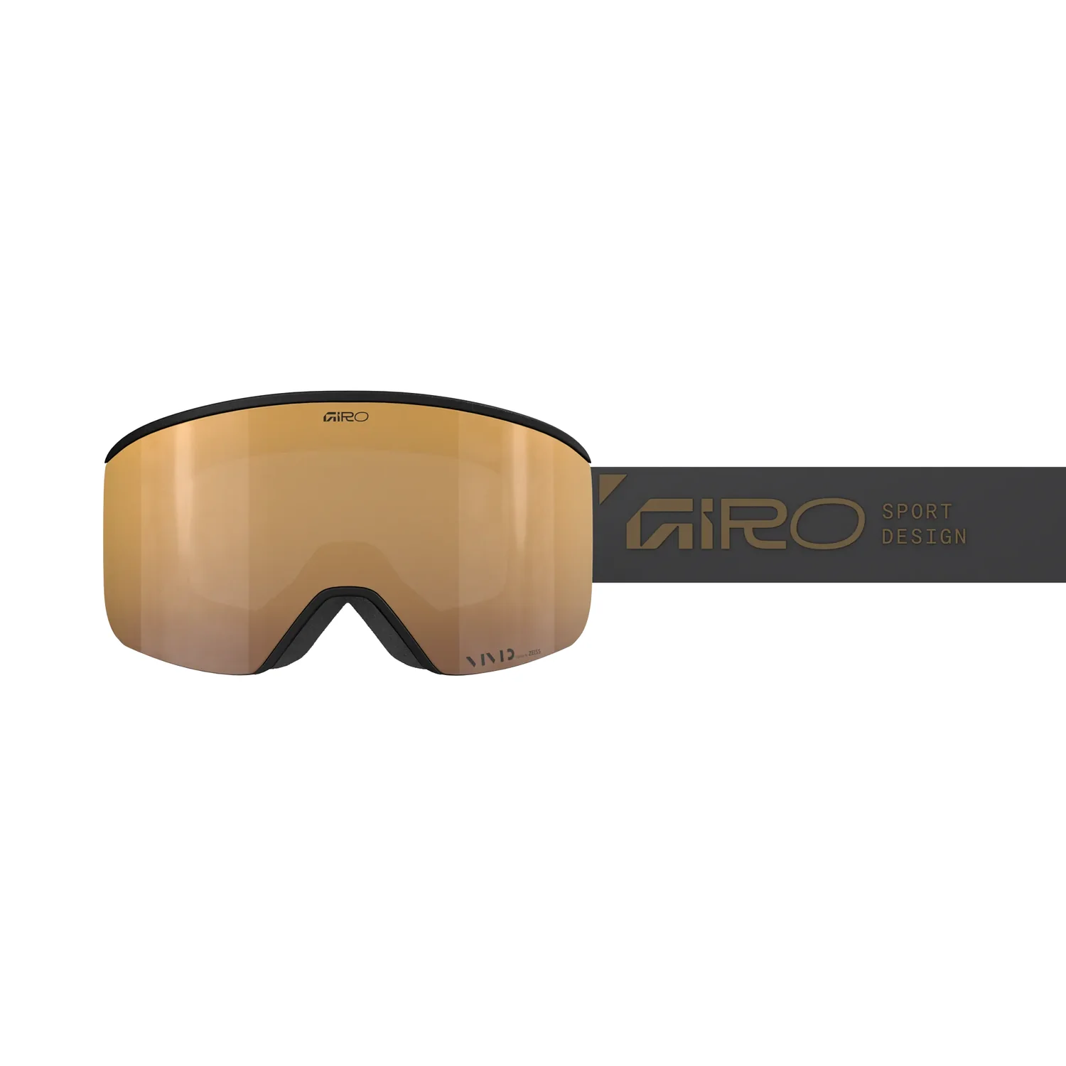 Axis Vivid Goggle Lunettes de ski, verres miroités, teinte dorée, sangle noire, design sans monture
